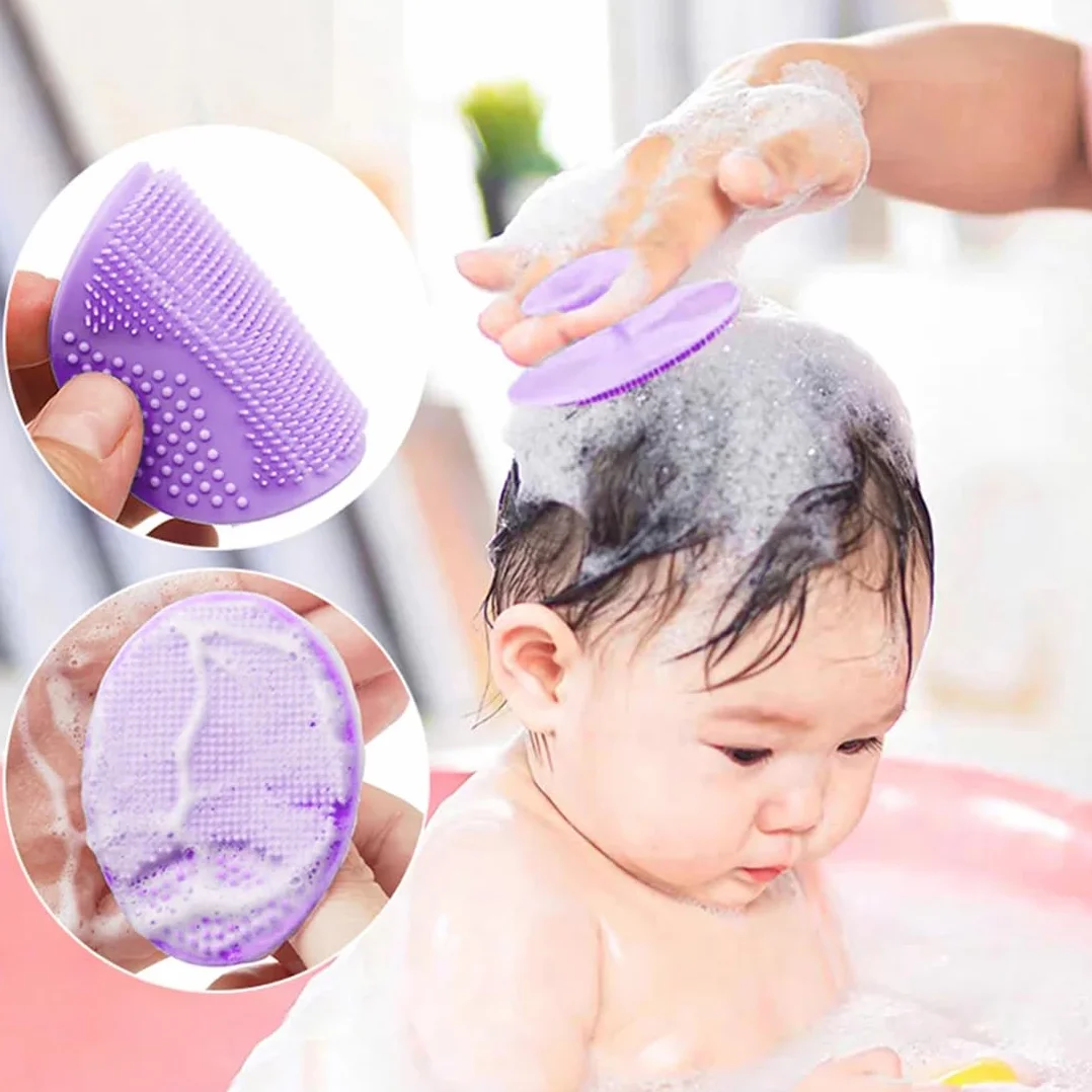 2 Pcs Spazzola Pulizia Viso in Silicone Morbido Scrubber Esfoliante e Massaggiatore Anti-età per una Cura Delicata della Pelle Rosa Viola