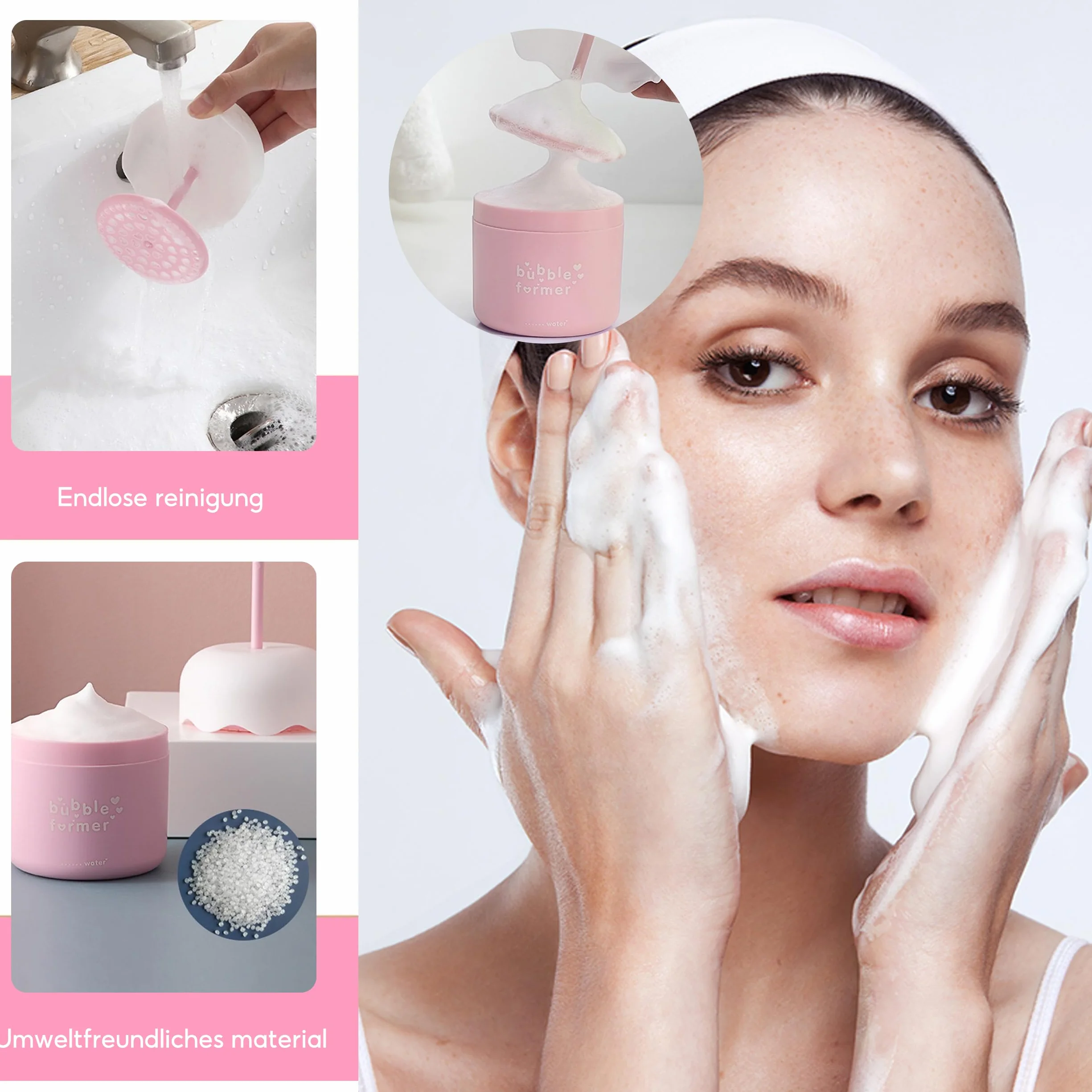Tazza Schiumogena per Detergente Viso, Creatore di Schiuma, Schiumatore per Skincare da Viaggio, Dispenser di Schiuma per Detergente Viso per Lavaggio del Viso e Doccia