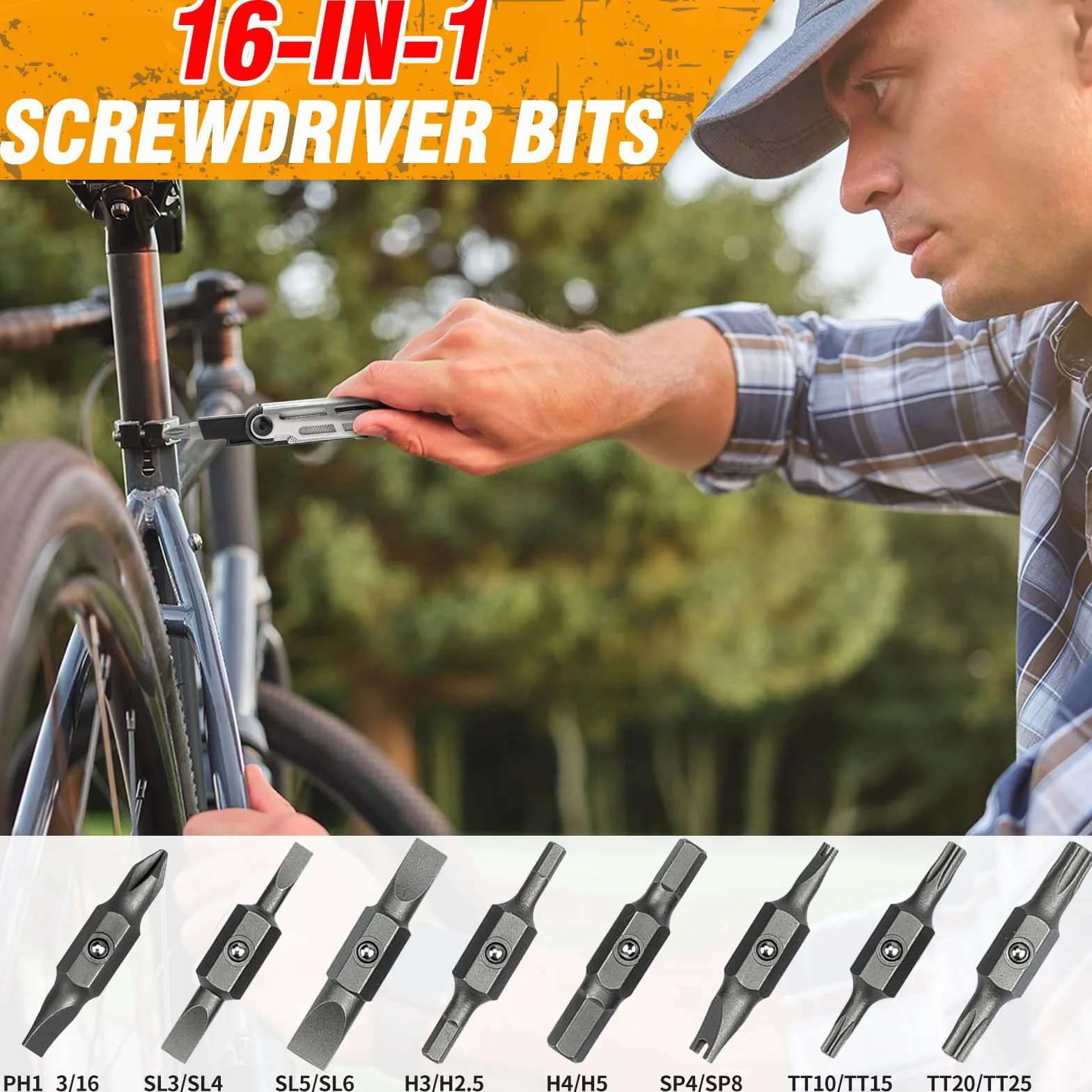 BIBURY Pinza Multifunzione in Acciaio Inox con Forbici Potenziati, 2 Seghe Sostituibili e Set Cacciaviti - Nero