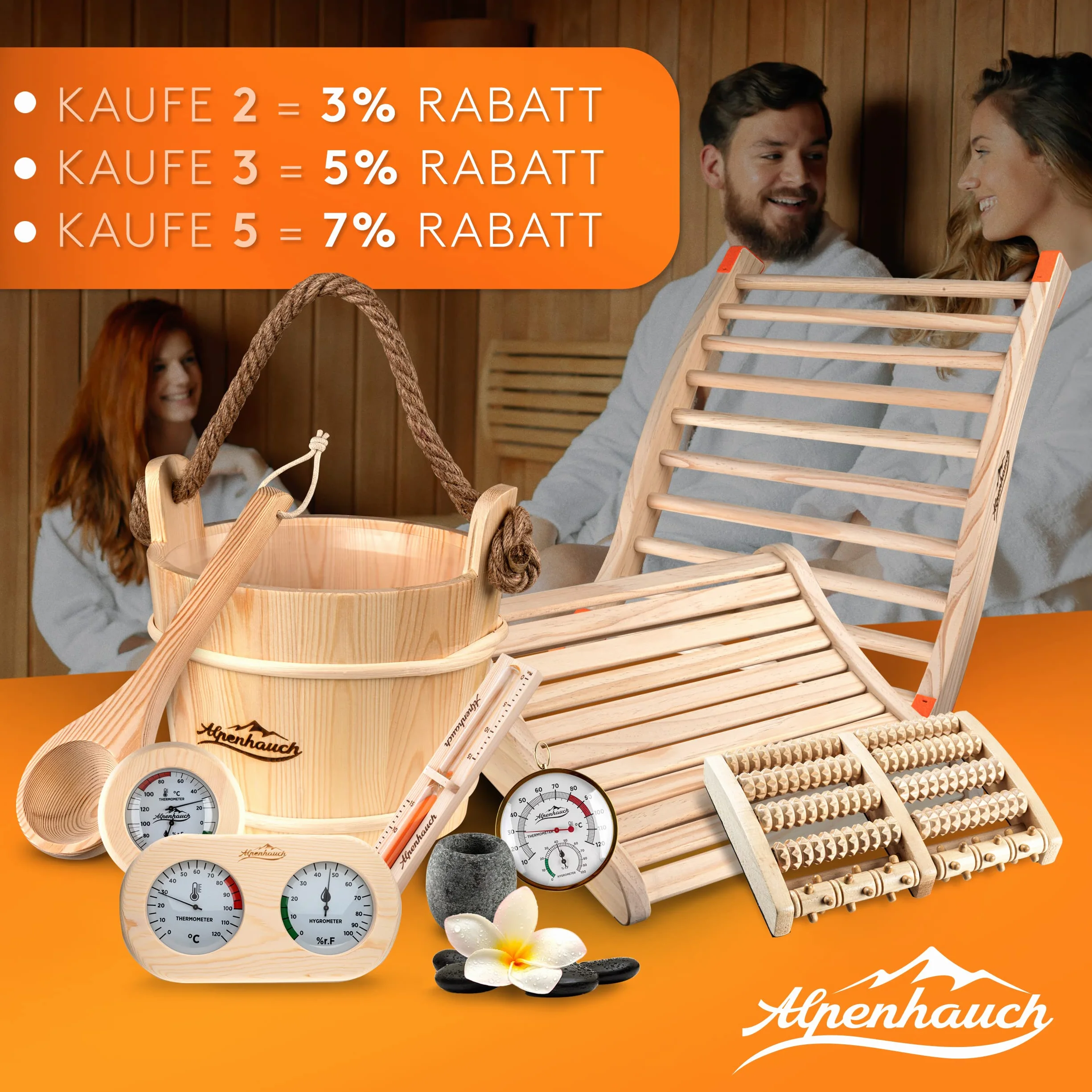 ALPENHAUCH Schienale per sauna in legno naturale ergonomico a forma di S curvo accessorio cabina a infrarossi