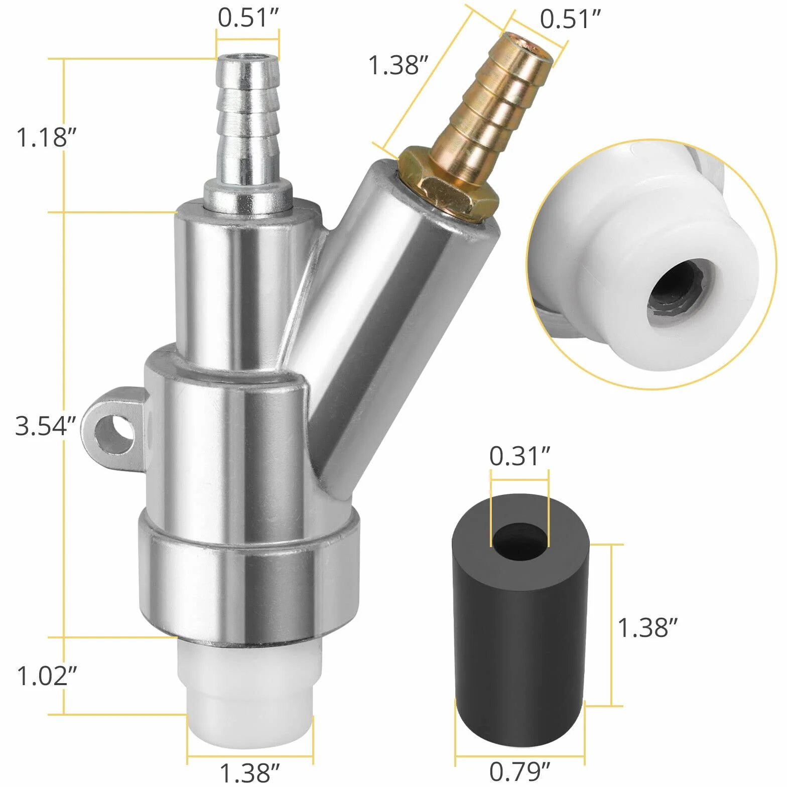 Pistola per sabbiatura Kit sabbiatrice ad aria Ugello carburo di boro 8 mm