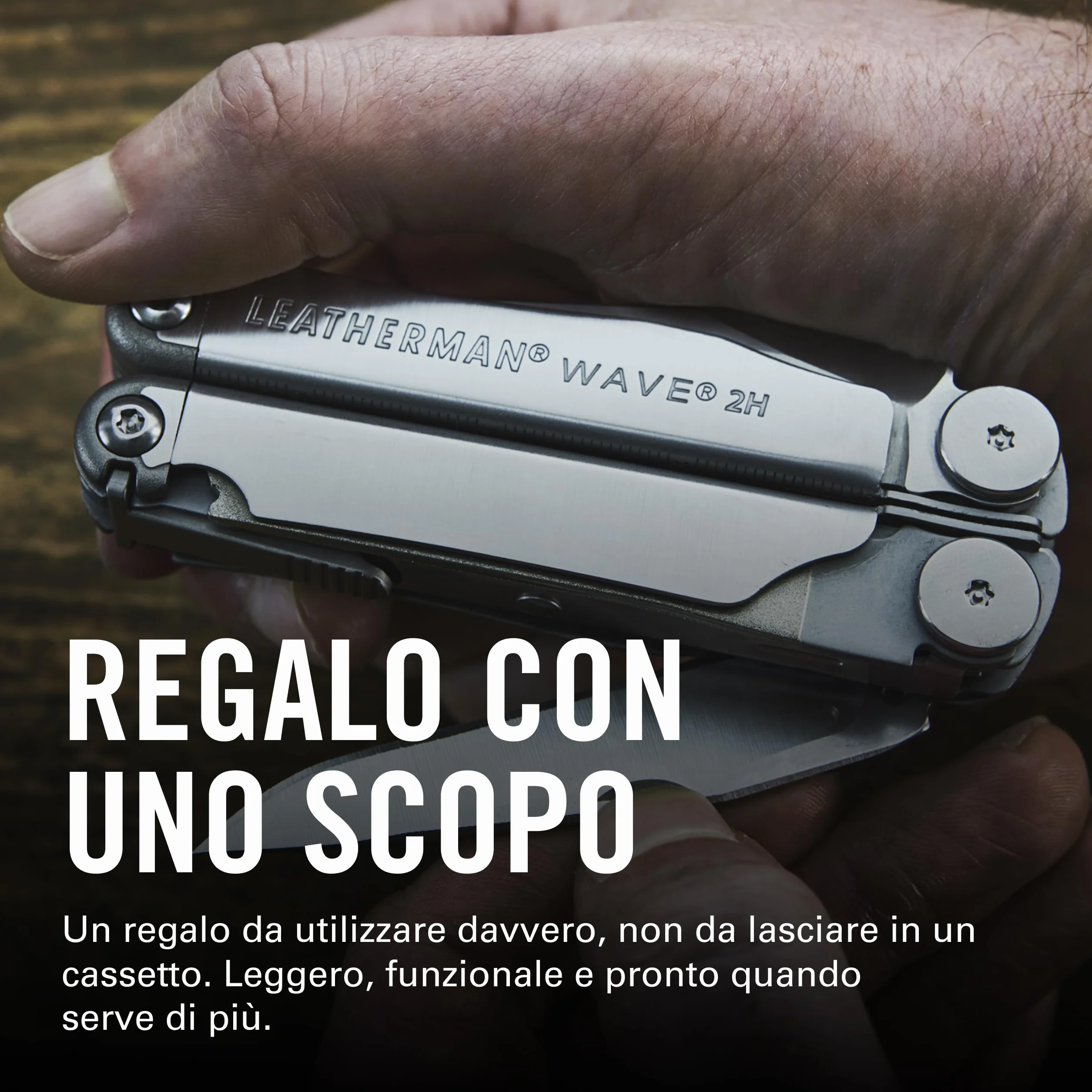 Leatherman 2H Wave+ Multiutensile 18 in 1 Acciaio Inossidabile con Lame Pinze Tagliafili