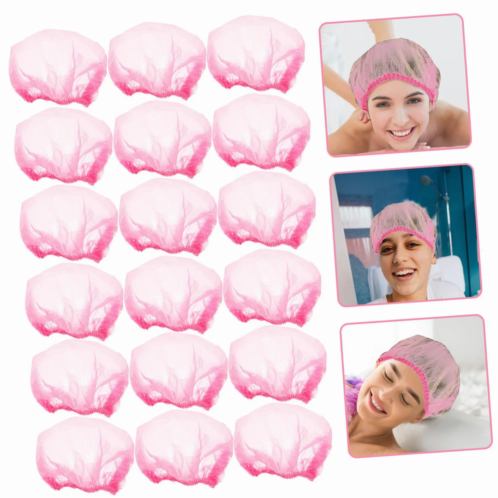 Veemoon Cuffie Da Doccia Donna Impermeabili Elastiche Grandi 44 Cm 500 Pezzi Protezione Chioma Lunghi Per Salone Hotel Casa