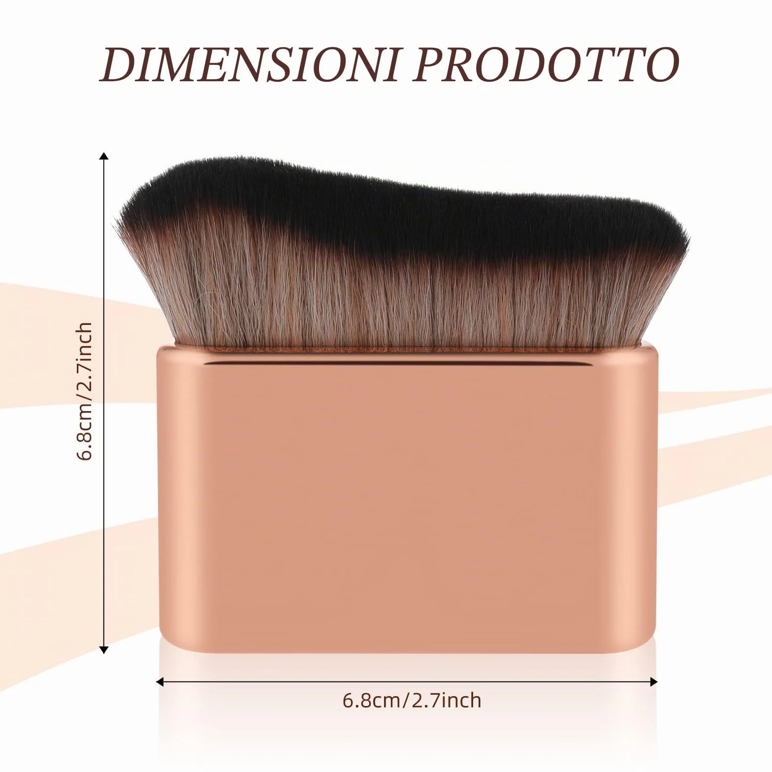 Pennello per abbronzatura, pennelli per il trucco del corpo, pennello autoabbronzante Kabuki, pennelli per fondotinta, miscele di trucco e applicatore per abbronzatura per corpo e gambe, per