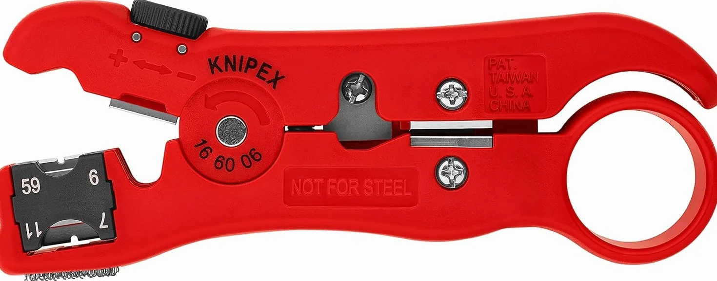 KNIPEX Utensile spelacavi per cavi coassiali 125 mm 16 60 06 SB