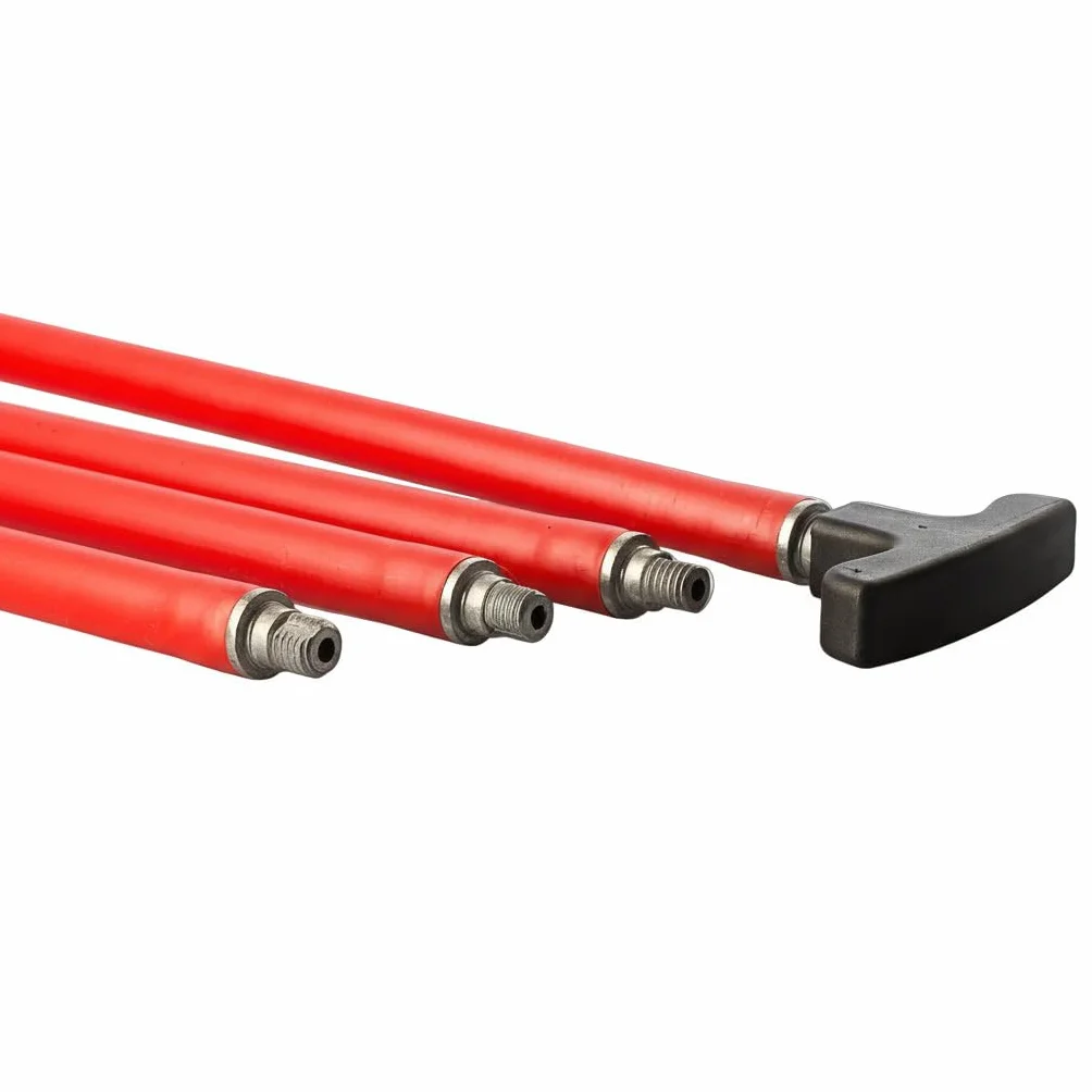 BARETTO Ricambio Aste Kit Pulizia Canna Fumaria 10 Prolunghe Lineari 1m Curvatura 45° Attacco M12 Manico