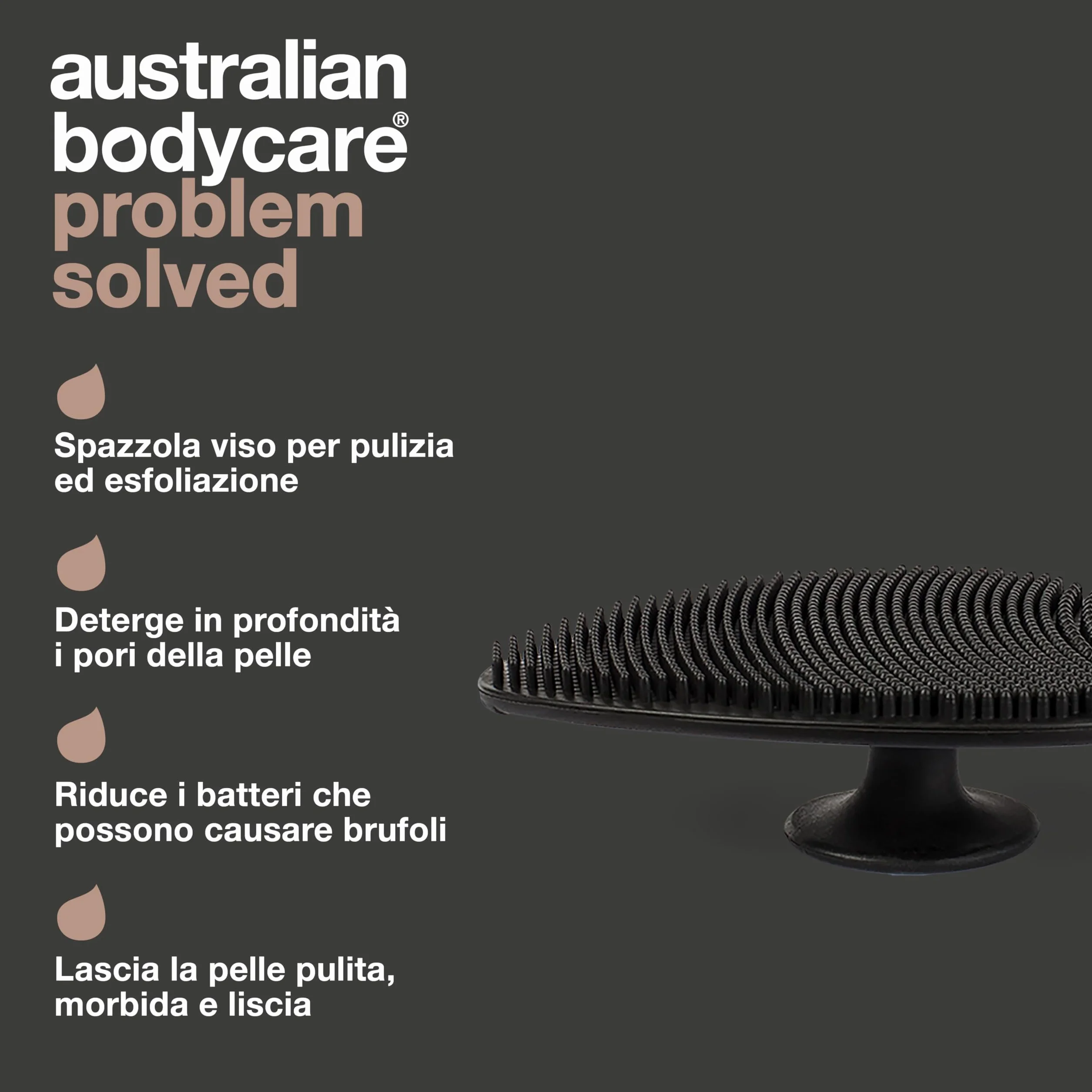 Spazzola in Silicone per Pulizia Viso ed Esfoliazione - Scrubber Quotidiano per Pelle Luminosa e Pulita | Riduce Imperfezioni, Punti Neri, Brufoli | Massaggio Delicato e Pulizia Profonda dei Pori