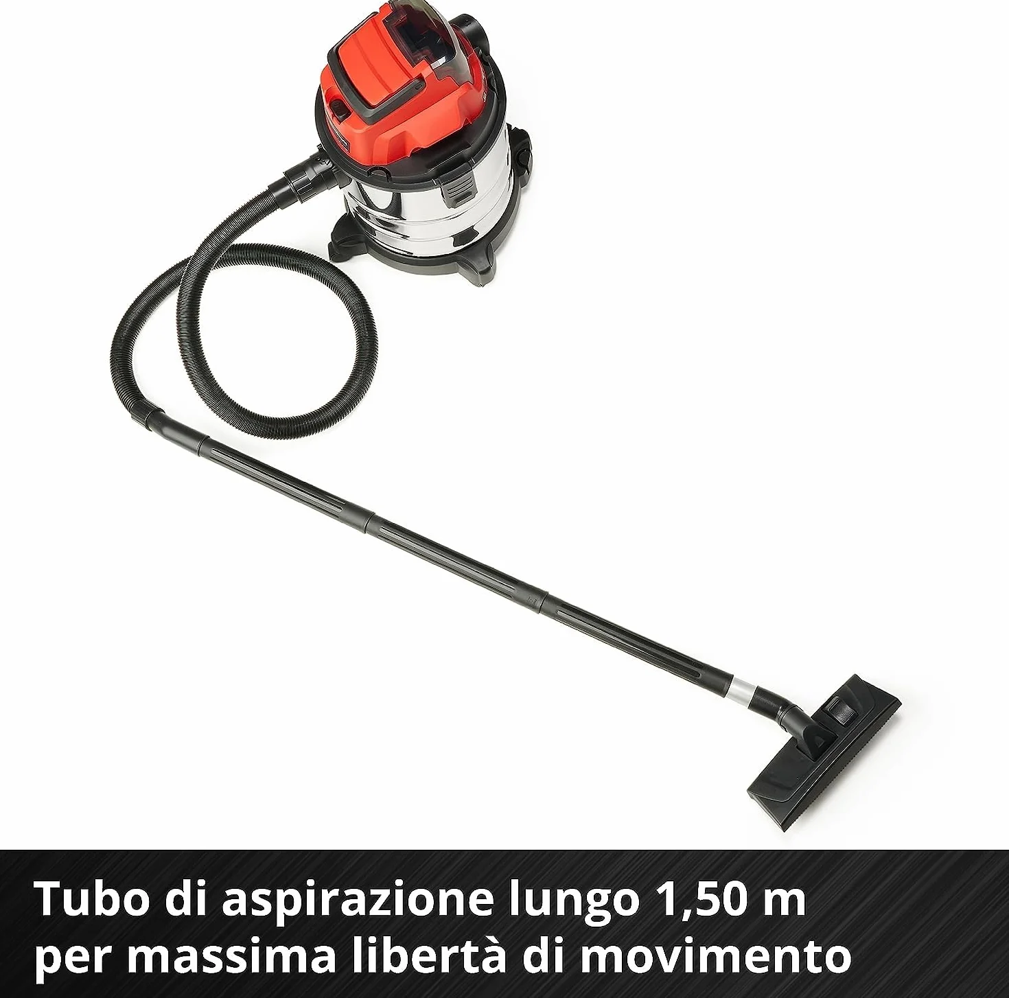 Einhell TC-VC 18/20 Li S-Solo Aspirapolvere a secco e umido 18 V 20 l contenitore in metallo Power X-Change