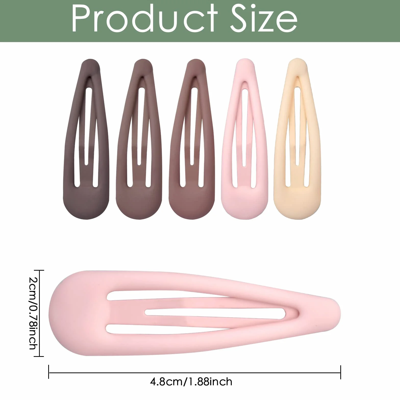 Fermagli Capelli Bambina 5 cm Metallo 30 Pezzi Colorati