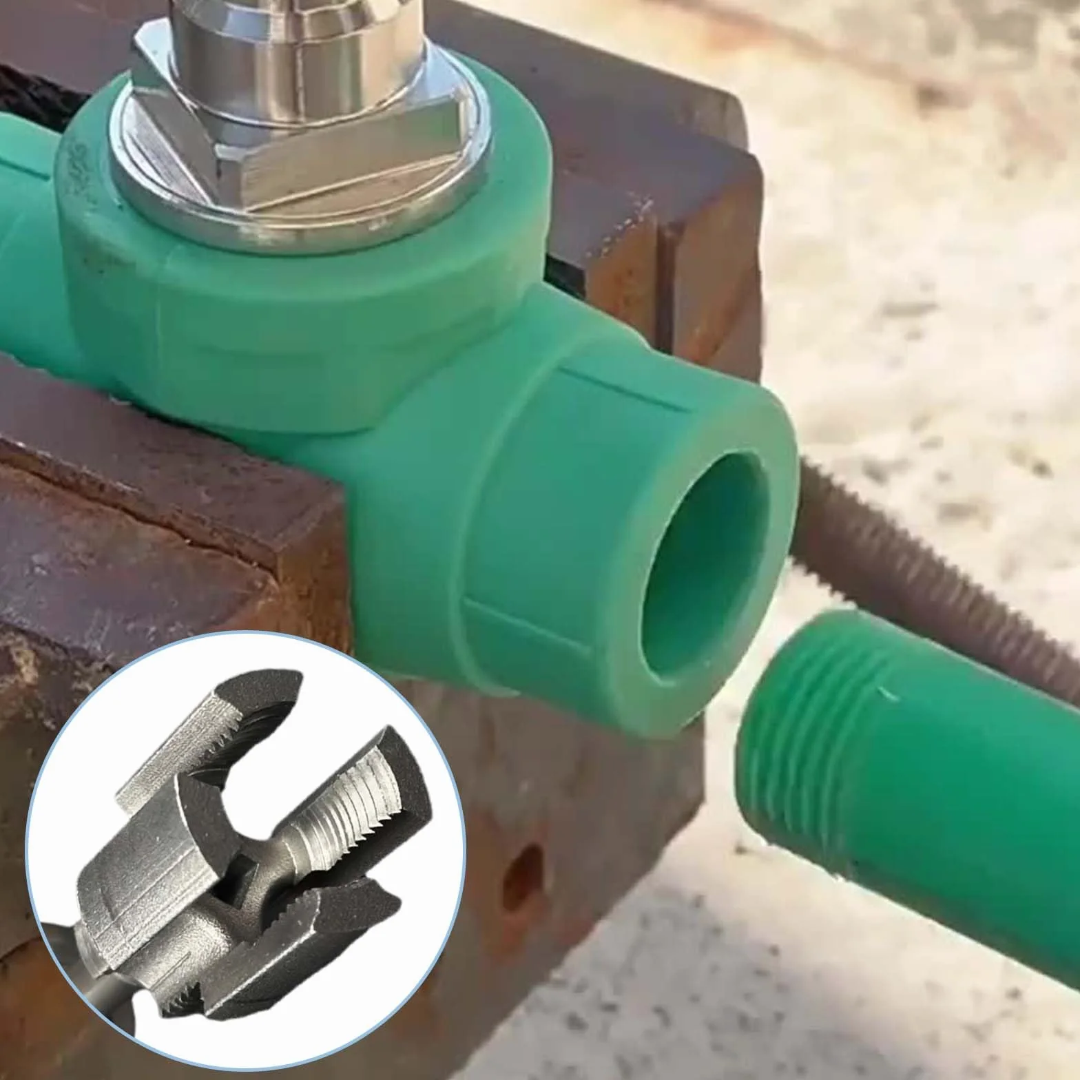 Strumento di filettatura per tubi 1/2 3/4 Tagliatubi filettati in PVC per tubi acqua