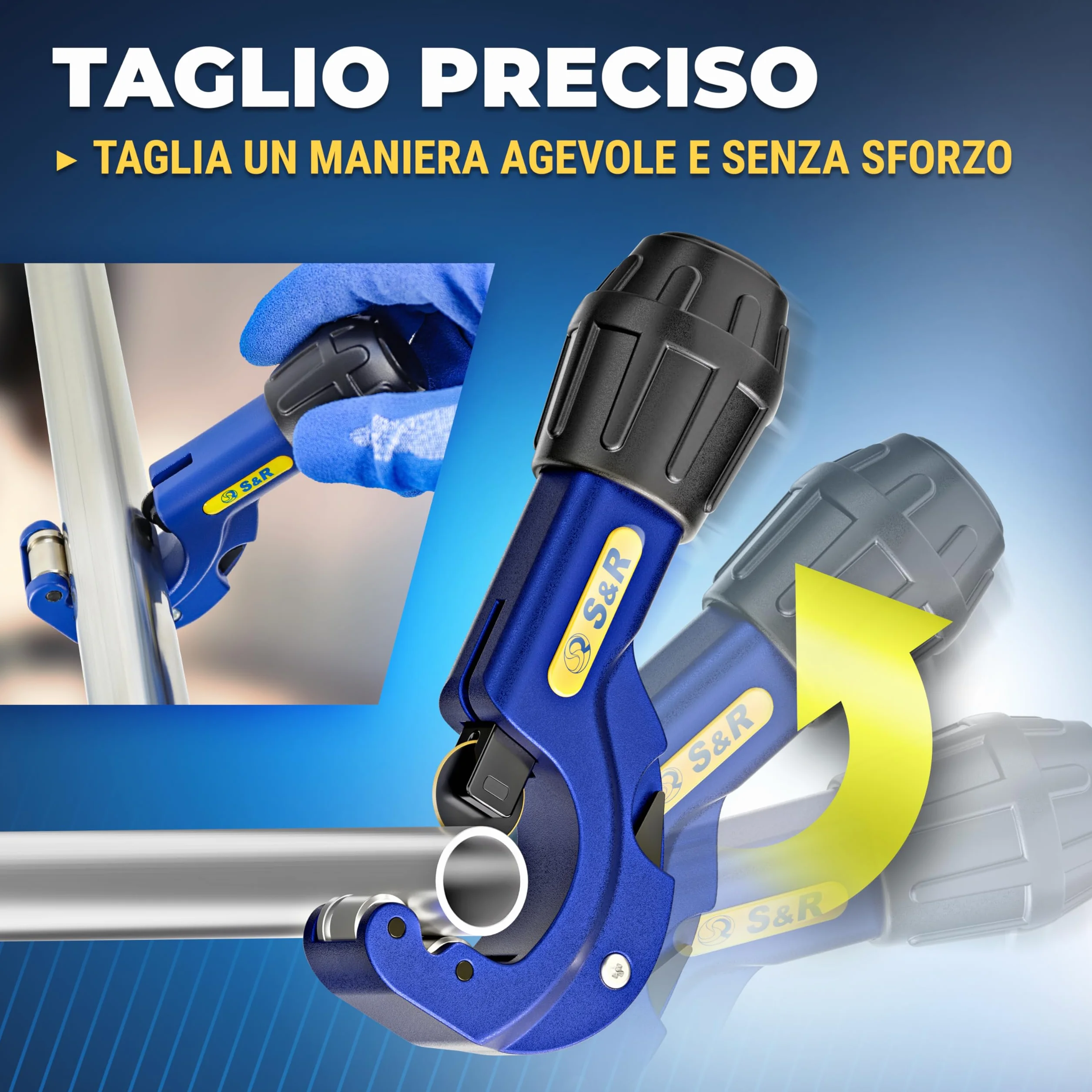 S&R Tagliatubi Fresa per Tubi Rame Alluminio Plastica Multistrato 3-32 mm Pipe Cutter