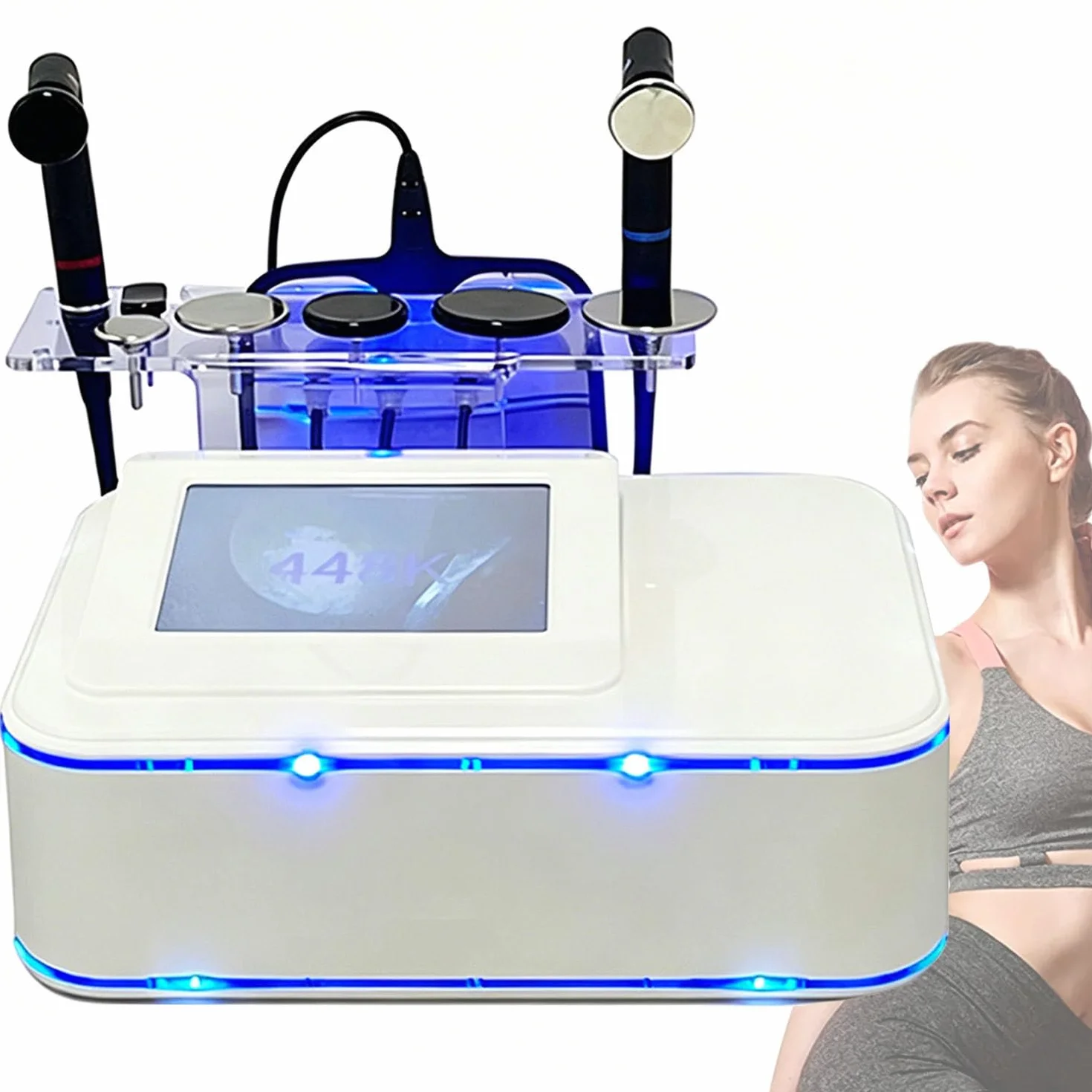 448khz Indiba RET CET Tecar Therapy Rf Tecar Macchina per terapia di sollievo profondo dal dolore Radiofrequenza Fisioterapia Ablazione Perdita di peso Macchina a trasferimento elettrico capacitivo RF