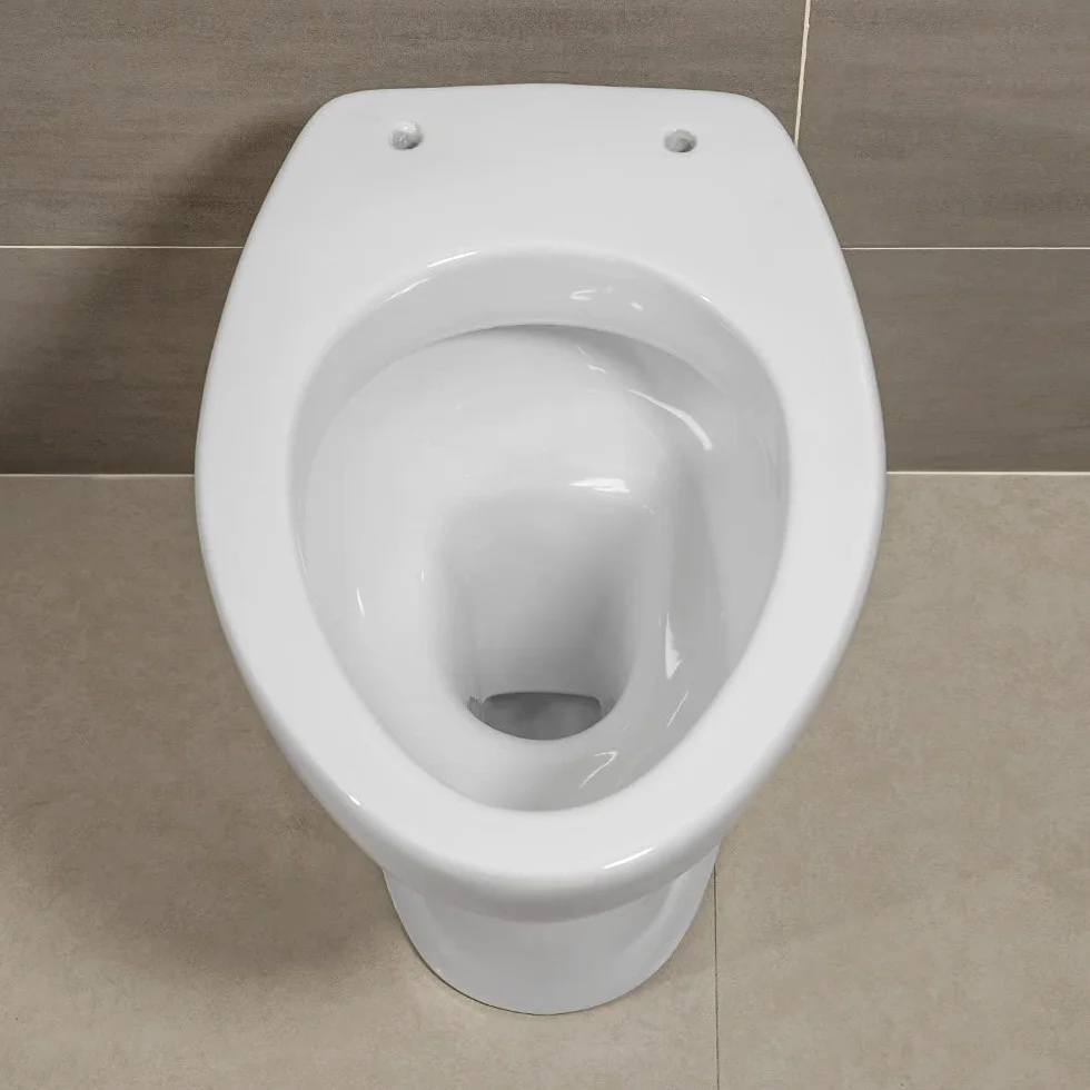 Inbagno Sanitari Bagno per Anziani H. 48 cm Ceramica Bianca Lucida Sedile copriwc Slim