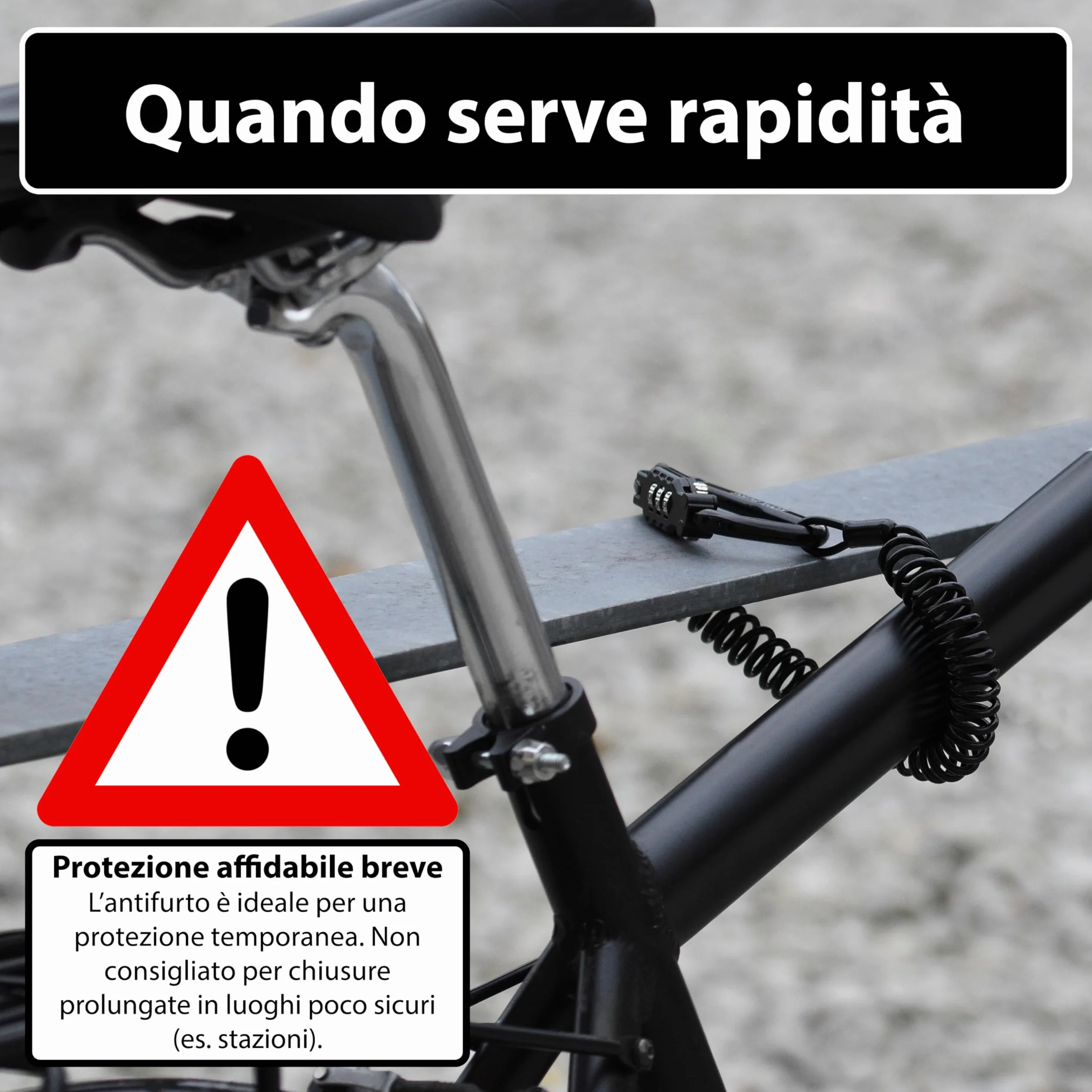 KOHLBURG lucchetto con combinazione extra lungo 180 cm cavo 3 mm per moto, bicicletta, valigia, snowboard