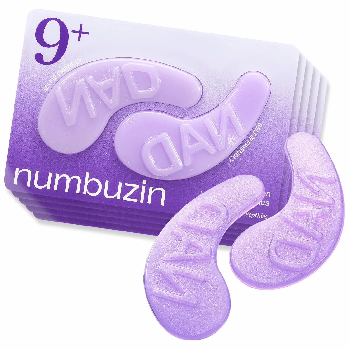numbuzin No.9 Eye Patches | NAD+ Collagen Undereye patches | Dark Circles, Cooling, Puffy Eyes, Eyebags, Wrinkles | Peptides, Caffeine, Niacinamide | Self Care, Gift | 5 Pairs, 10 Patches