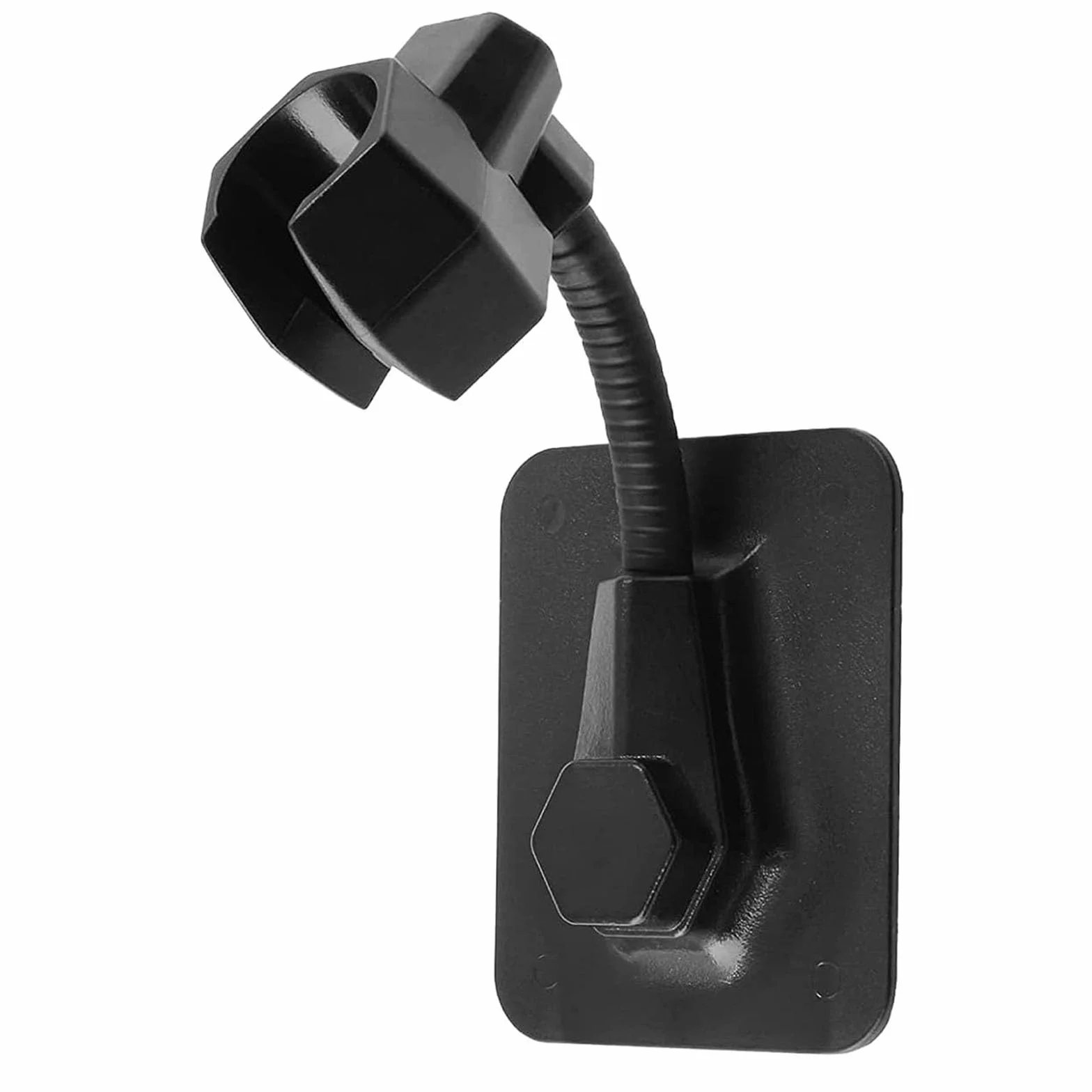 Staffa Supporto Doccia Regolabile 360º, Supporto Soffione No Punch, Senza Foratura, Nero