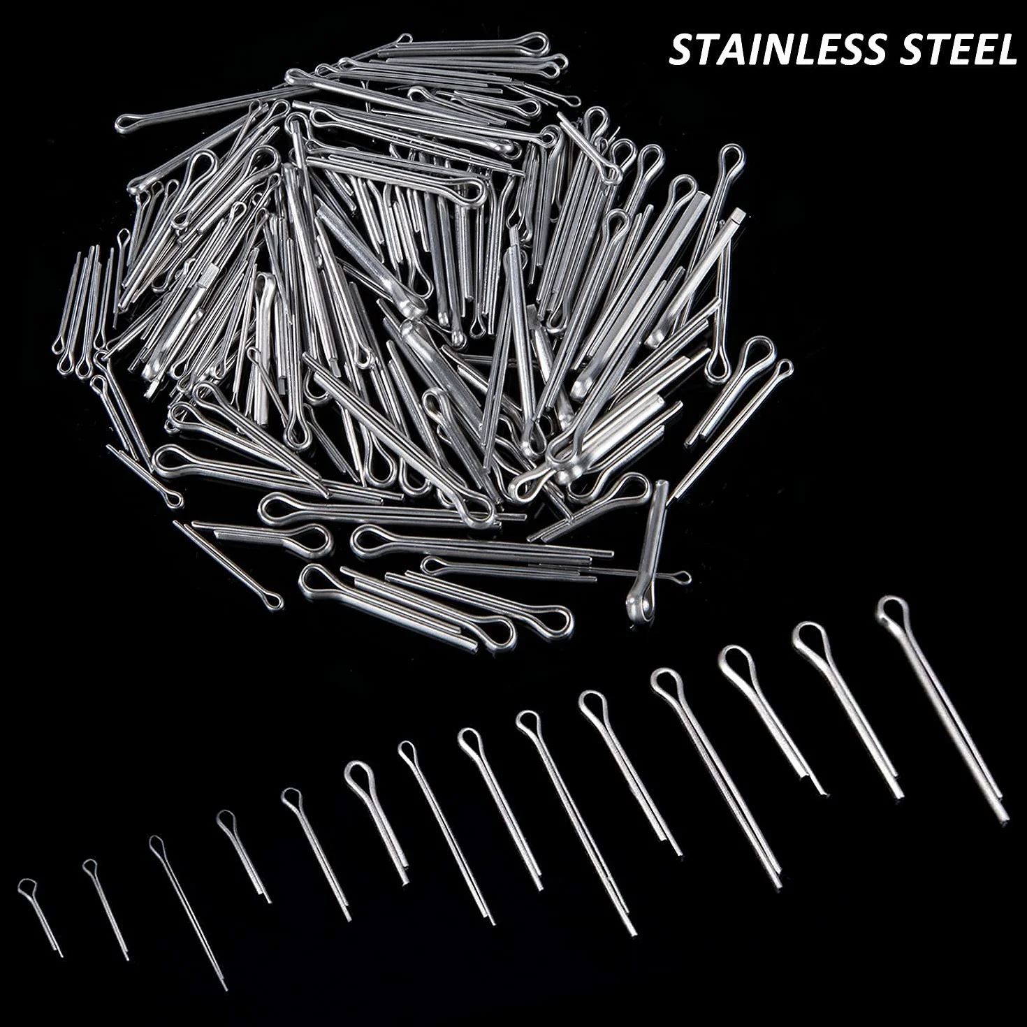 Copiglie in Acciaio Inossidabile M1-M3 Assortimento 150 Pezzi con Scatola Portaoggetti