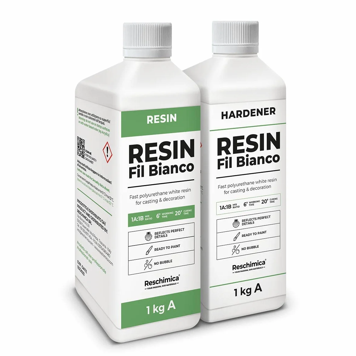 Resina Poliuretanica Bianca 1:1 FIL BIANCO Szybkoutwardzalna 2 kg