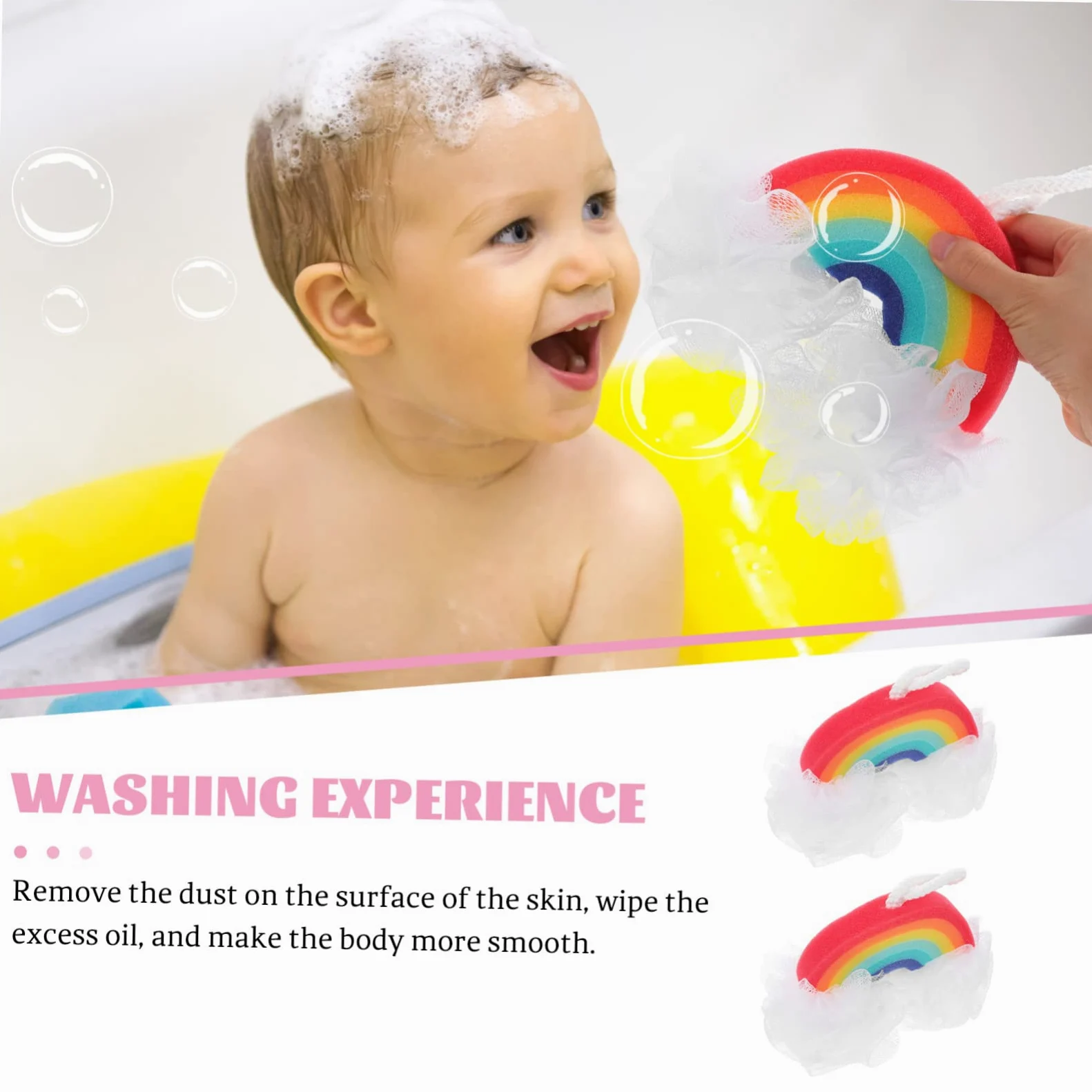 minkissy 3 Set Di Spugna Da Bagno Spugna Da Bagno Spugna Da Bagno Spugna Da Doccia Spazzola Esfoliante 2 Pezzi * 3