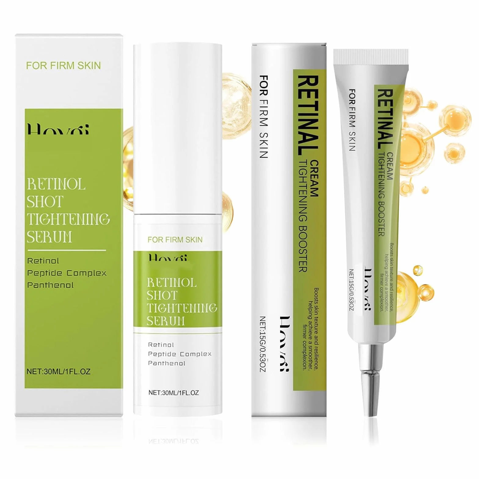 2 Pezzi Retinal Shot Tightening Booster + Crema Idratante Rassodante Per Il Viso, Retinol Shot Tightening Serums, Retinal Shot Rassodante, Riduce le Linee Sottili, Antirughe e Idrata | Retinol Shot Tightening Serums, Retinal Shot Rassodante, Riduce le Lin