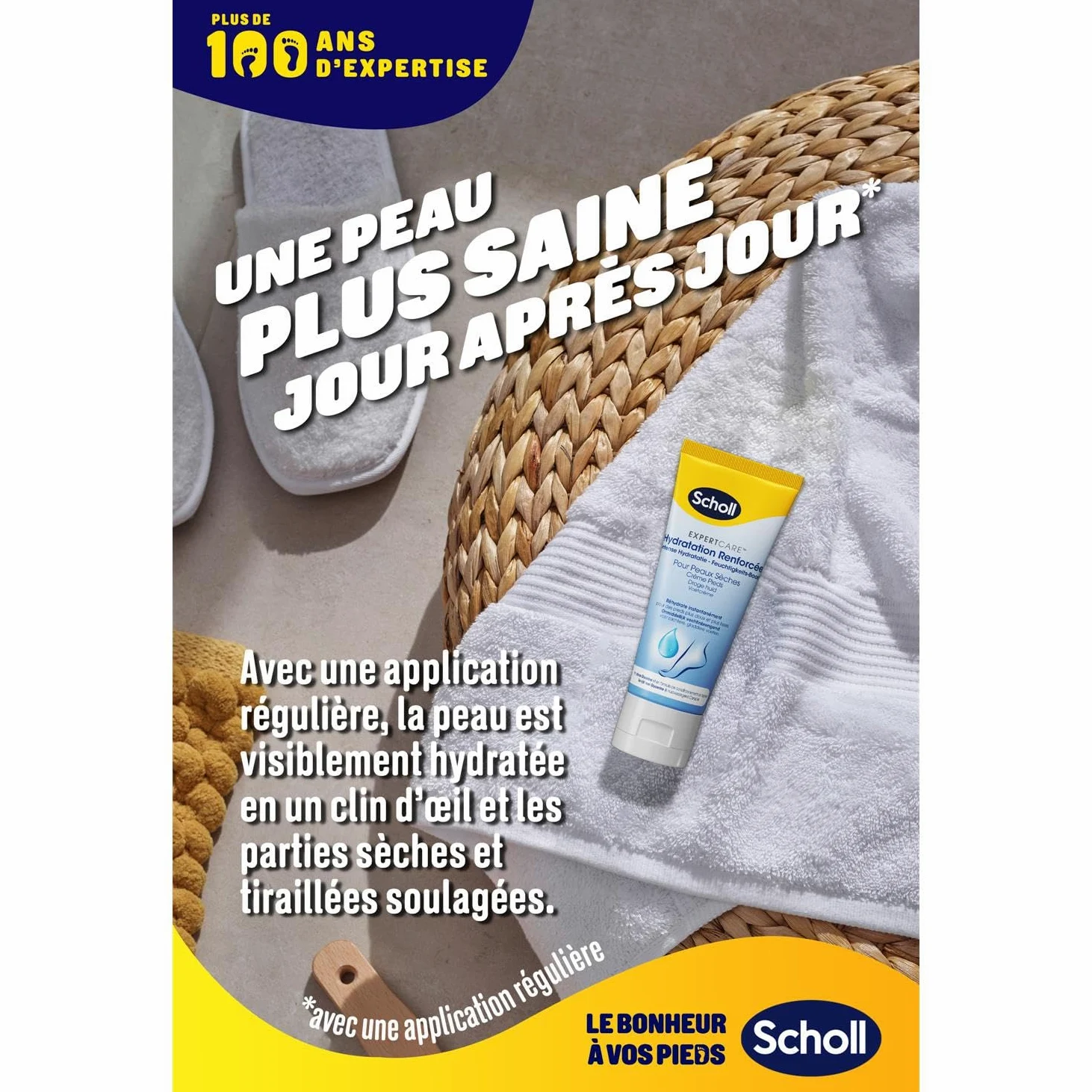 SCHOLL 2 creme idratanti rinforzate per pelle secca, 75 ml
