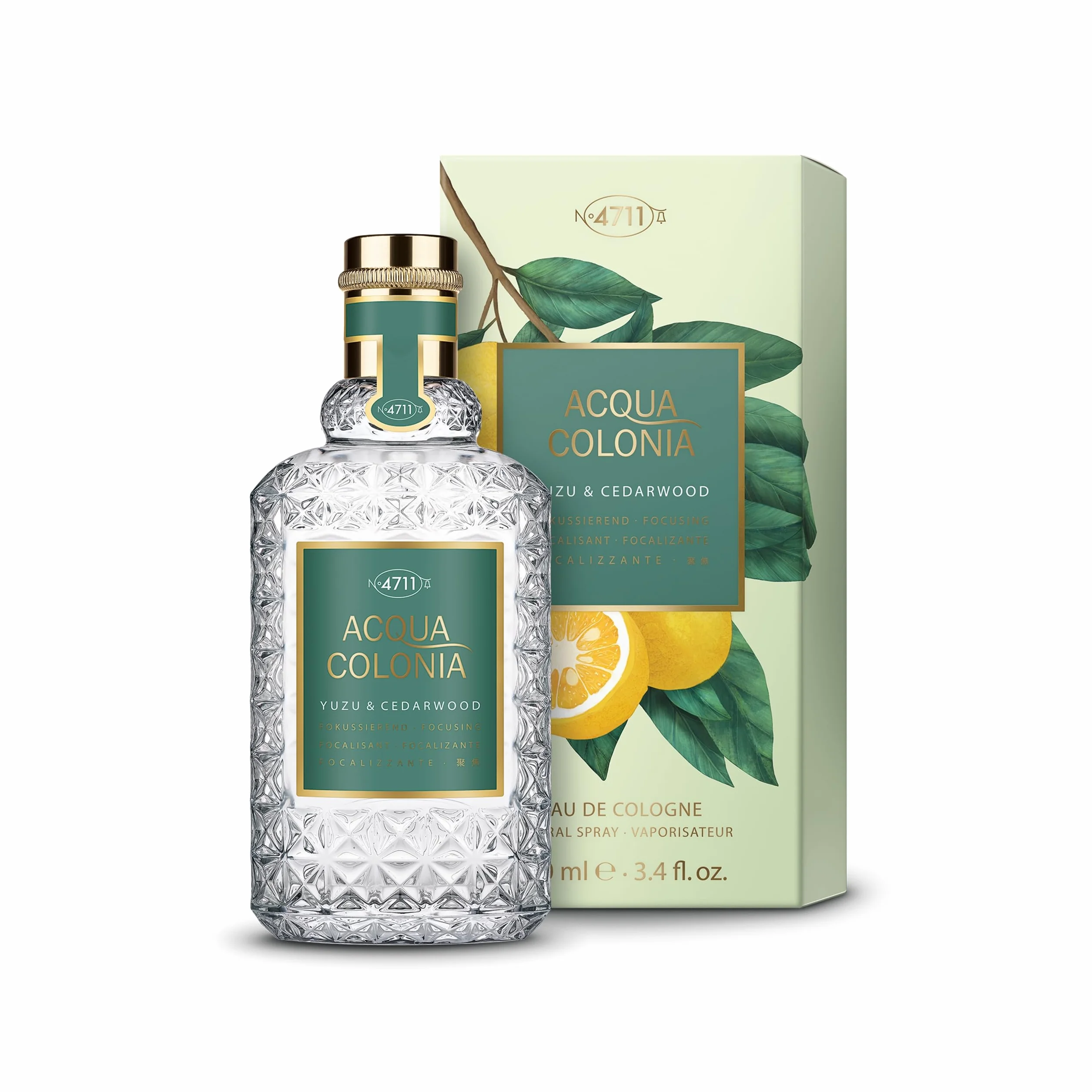 4711 Acqua Colonia® Yuzu & Cedarwood | Eau de Cologne - focalizzante - Benessere per i sensi | 100 ml Natural Spray