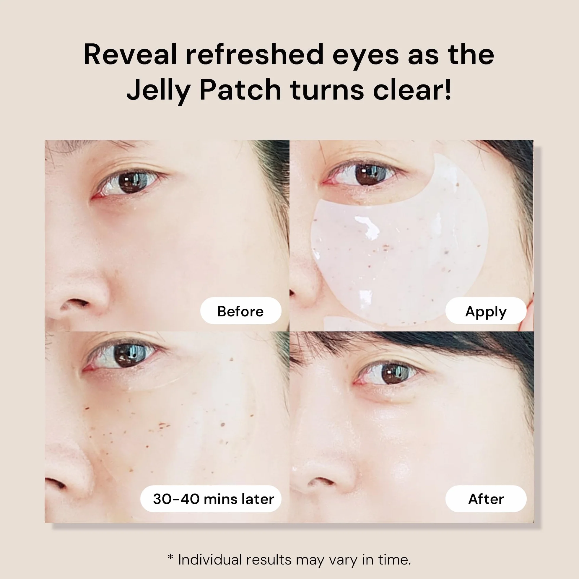 THANKYOU FARMER Rice Pure Jelly Eye Patch 60 Patches - Korean patch occhi, Patch occhiaie e borse, Maschera collagene occhio, Niacinamide, Borse