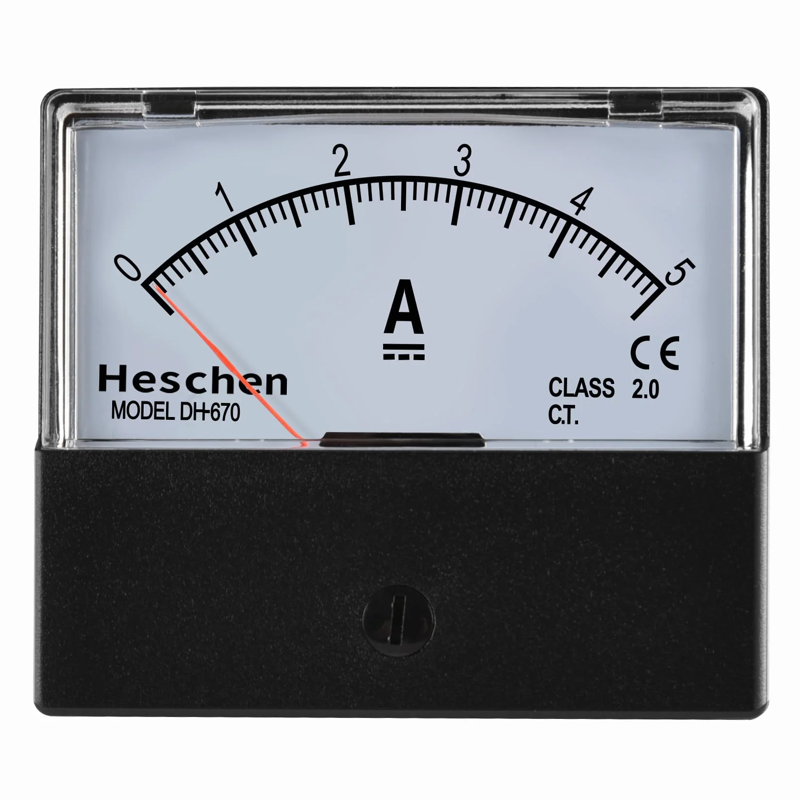Heschen DH-670 Amperometro DC 0-5A Classe 2.0 Misuratore di Corrente a Pannello Rettangolare
