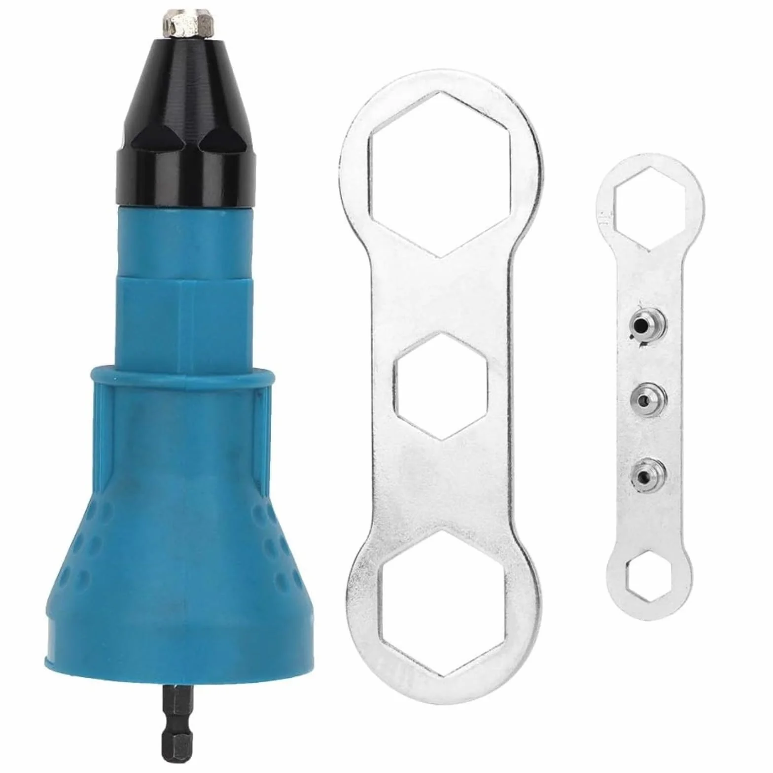 Rivettatrice elettrica con testa di conversione per rivetti a strappo, trapano pneumatico ricaricabile 2 in 1