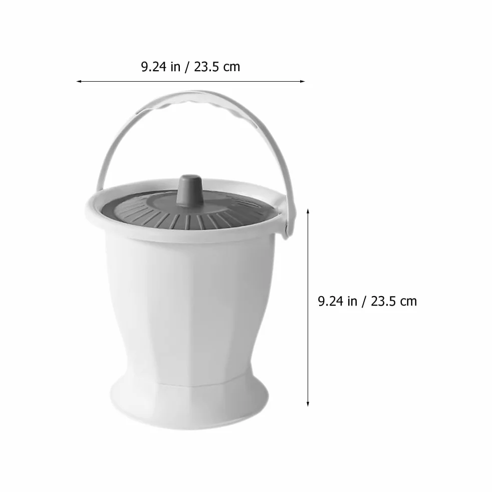 Healvian Vaso Da Notte Adulti Con Coperchio Sigillato 9.25 Pollici Vaso Da Camera Plastica