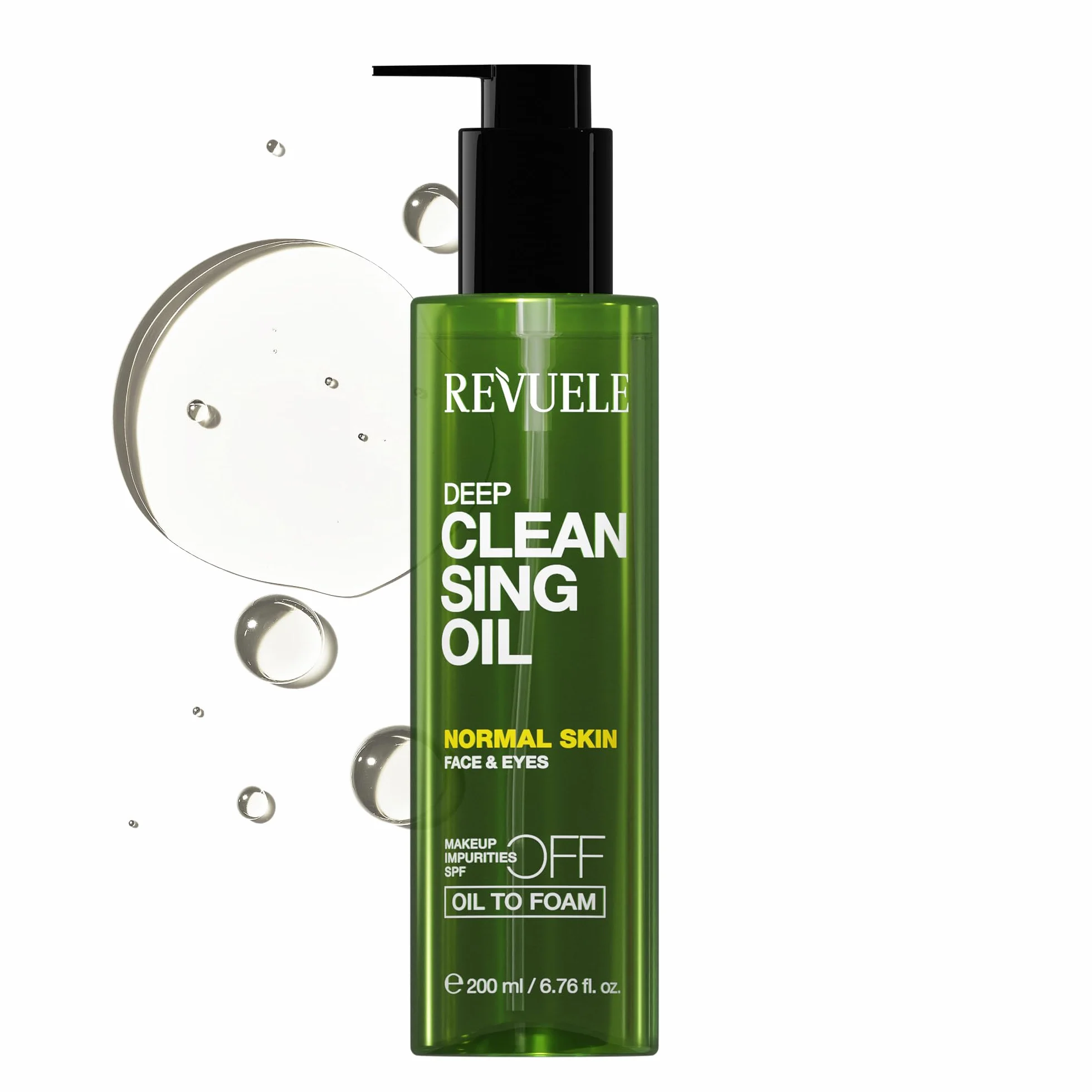 REVUELE REVUELE Olio Detergente Profondo – Struccante Viso & Occhi ad Azione Purificante, Trasforma in Schiuma, Rimuove Trucco, Sebo e Residui di Solari, Idrata e Lascia Pelle Fresca e Radiosa, 150 ml