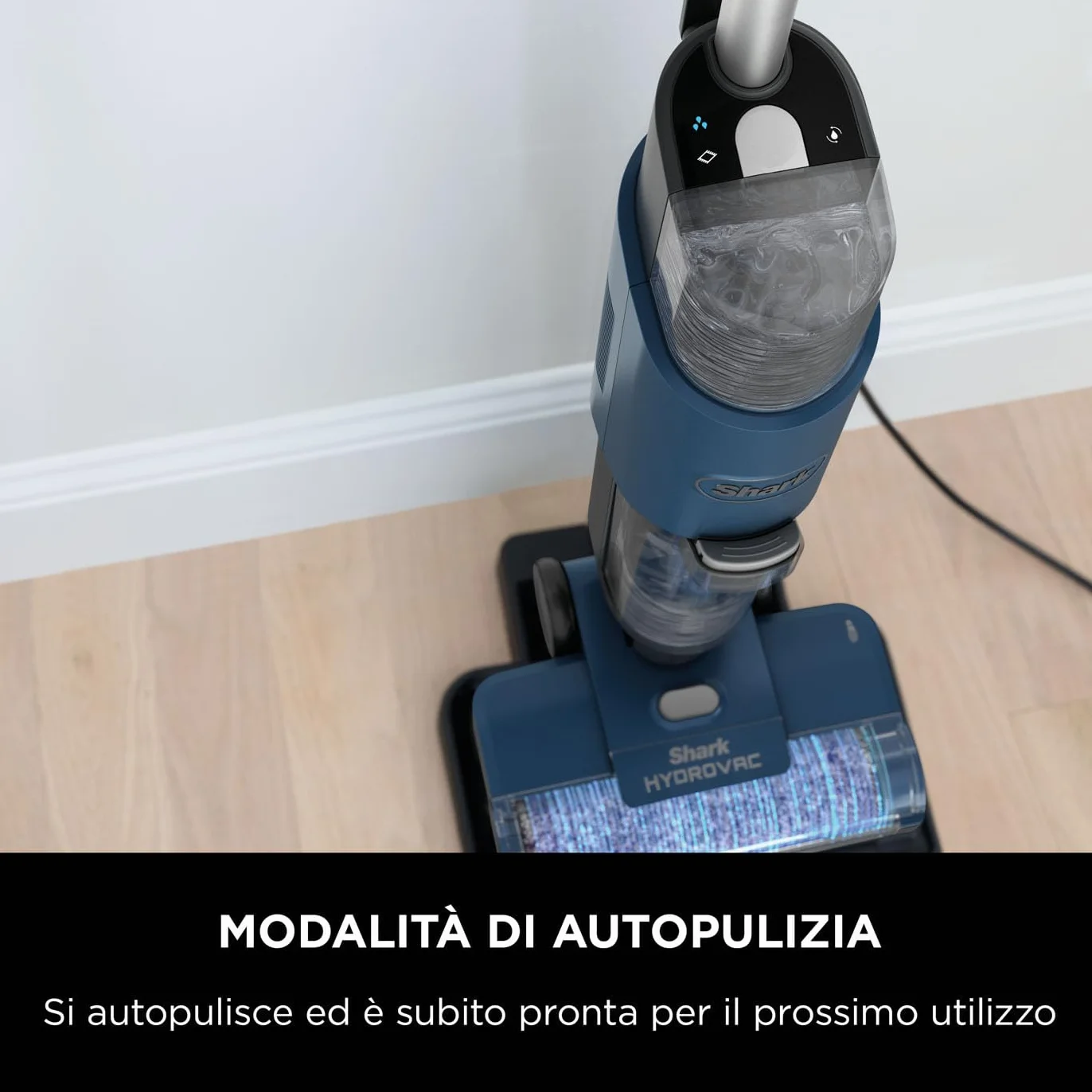 Shark WD100EU HydroVac Aspirapolvere Lavapavimenti Wet & Dry Autopulente Blu Navy