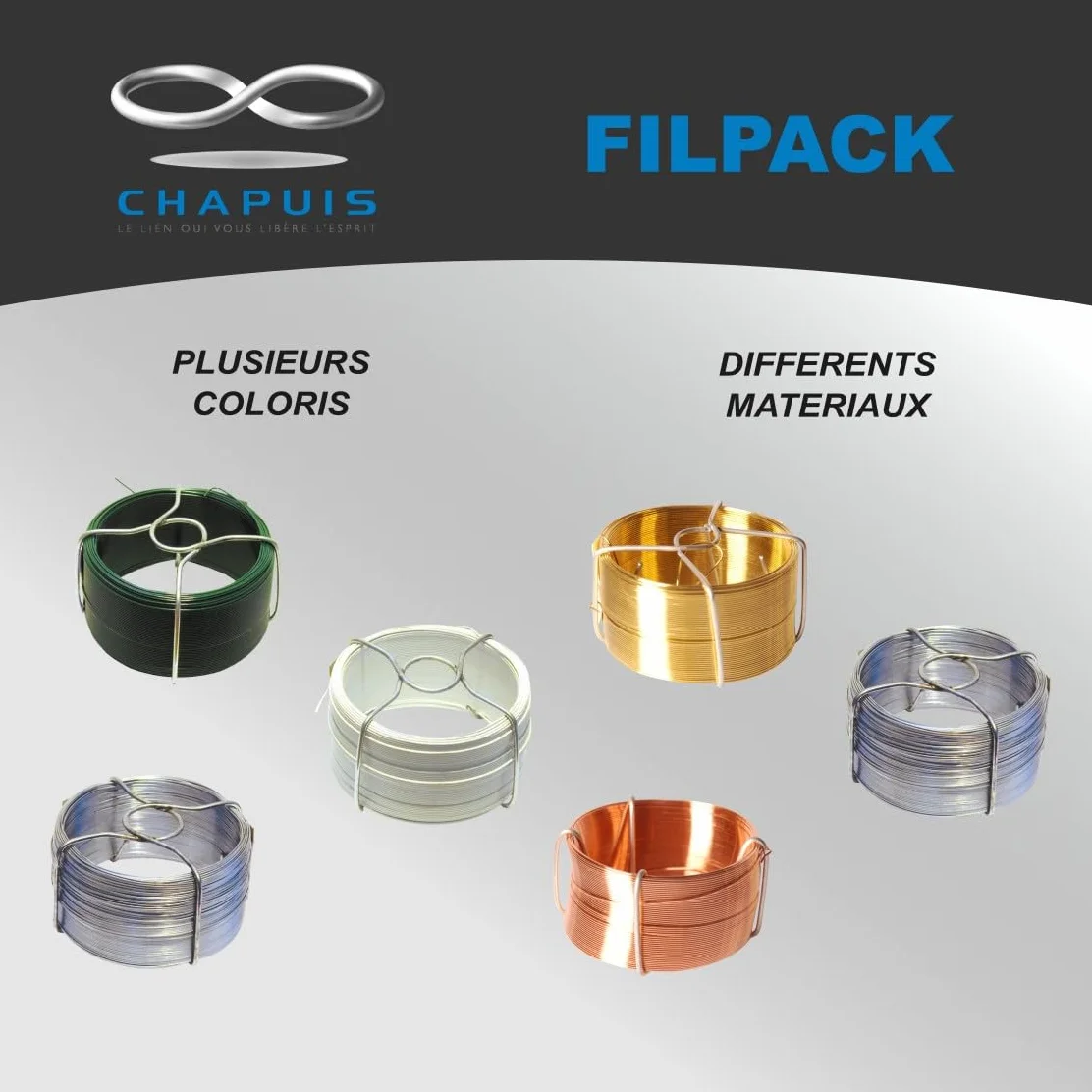 Filpack Chapuis Filo metallico in acciaio plastificato 0,8 mm 75 m nero