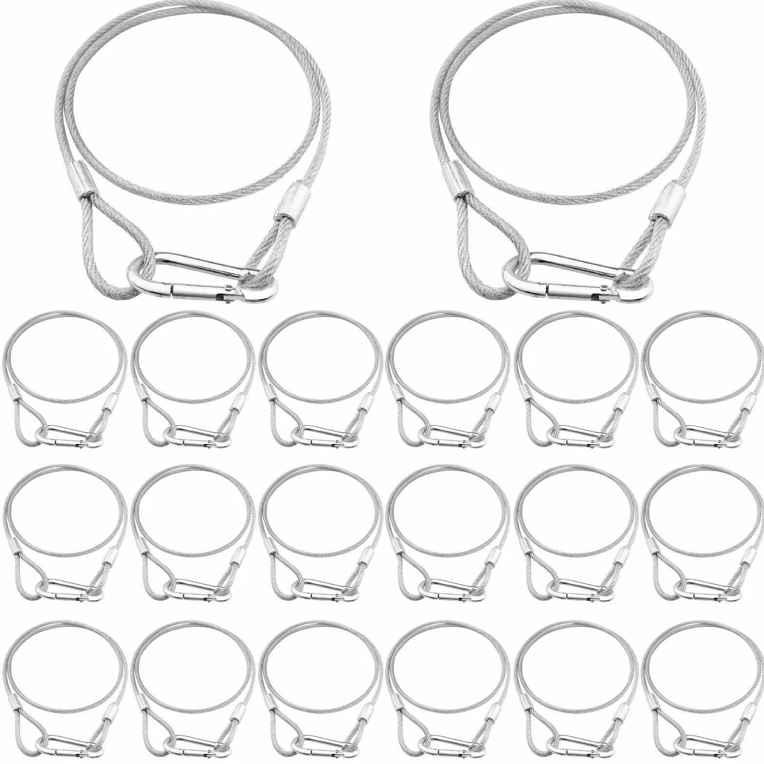 Czgor 50kg Cavo di Sicurezza in acciaio inox 32'' 20-pack per illuminazione scenica