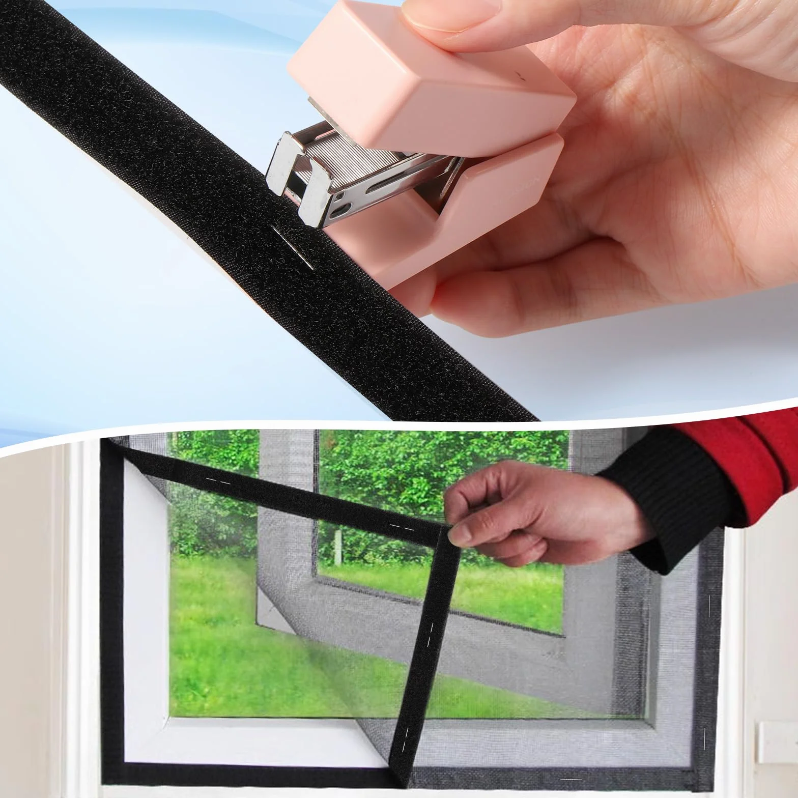 Nastro Adesivo a Strappo Feltro Oderra 5M x 20MM Hook Loop Autoadesivo Nero