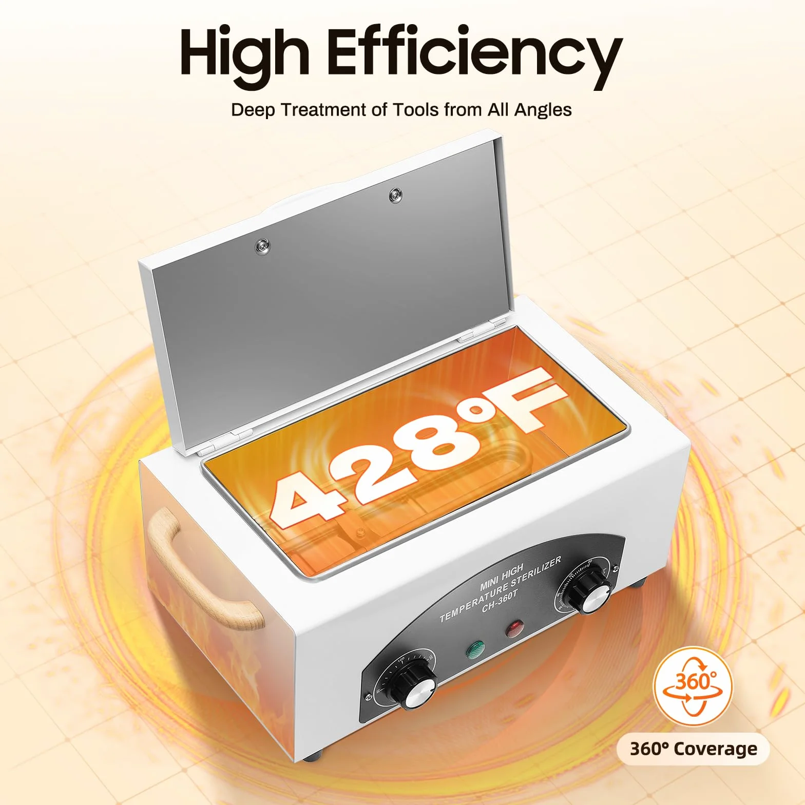 Sterilizzatore professionale ad aria calda, 300 W, scatola di sterilizzazione per salone di unghie, cura dei piedi e tatuaggi, dispositivo disinfettante da 220 V, con asciugatura (per strumenti