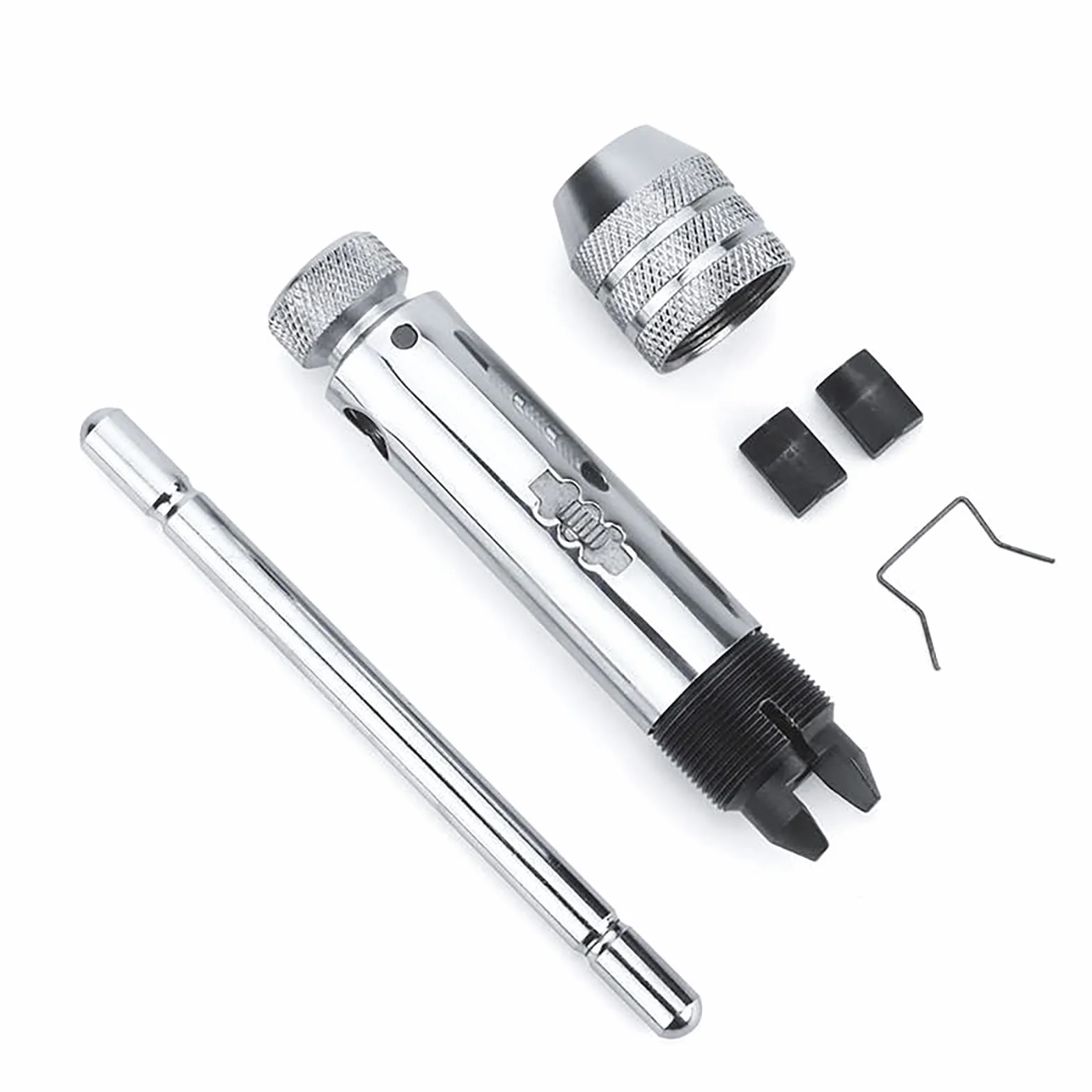 Set 5 Pezzi Maschi a Mano M3/4/5/6/8 HSS per Filettare con Giramaschi Regolabile