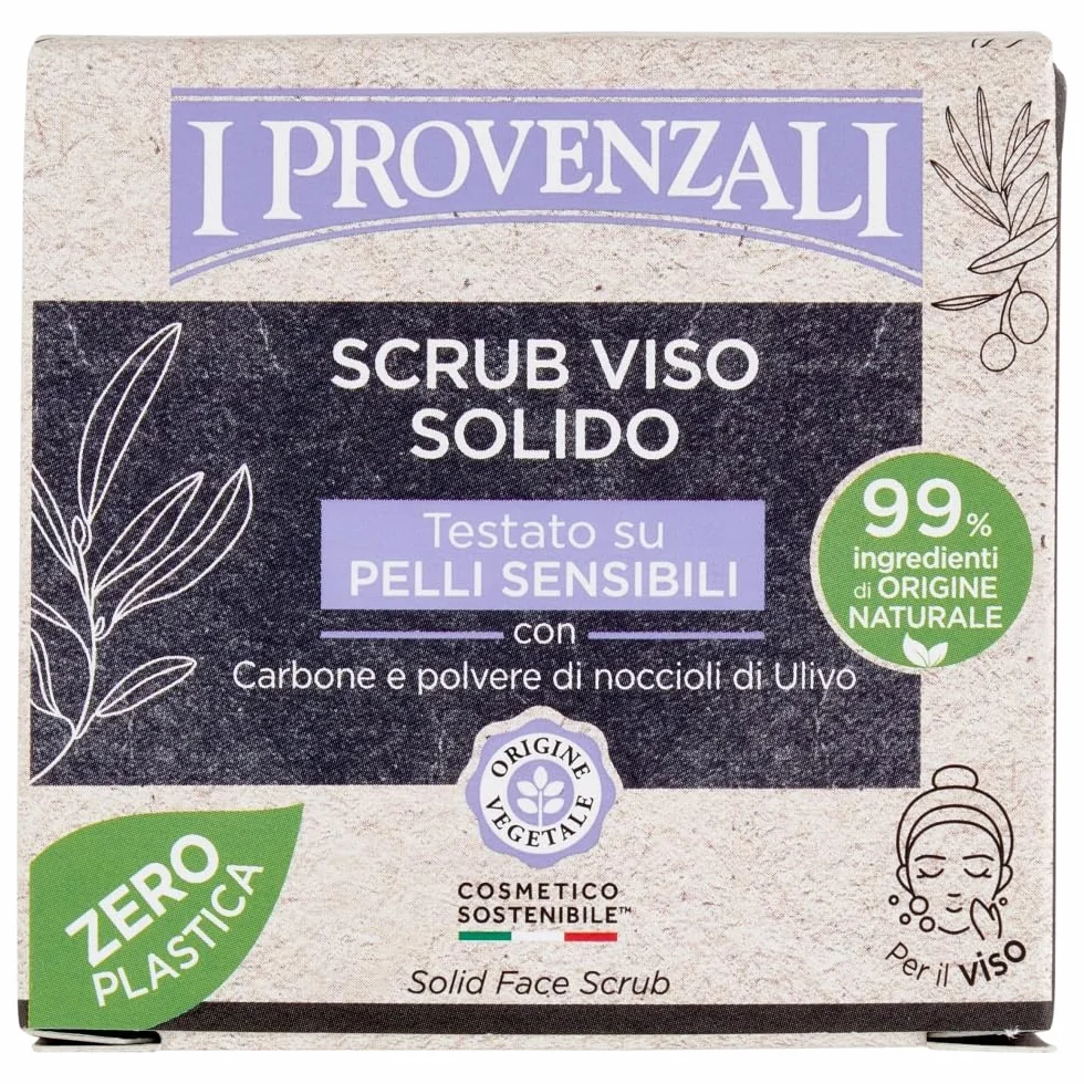 I Provenzali | Scrub Viso Solido, Testato su Pelli Sensibili, 70 g