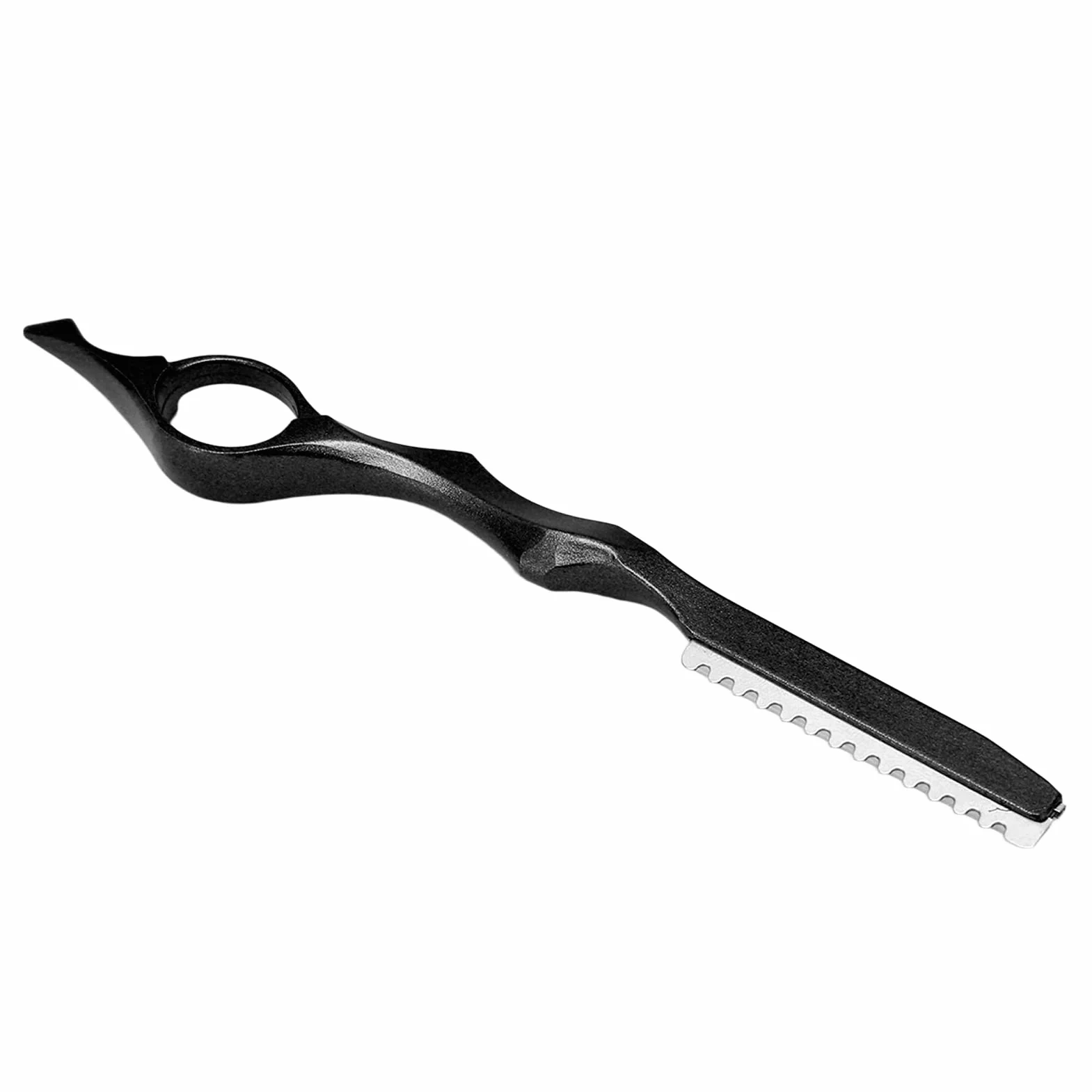 Rasoio per capelli con pettine regolabile, strumento per diradare i capelli ideale per uso domestico e in salone, nero