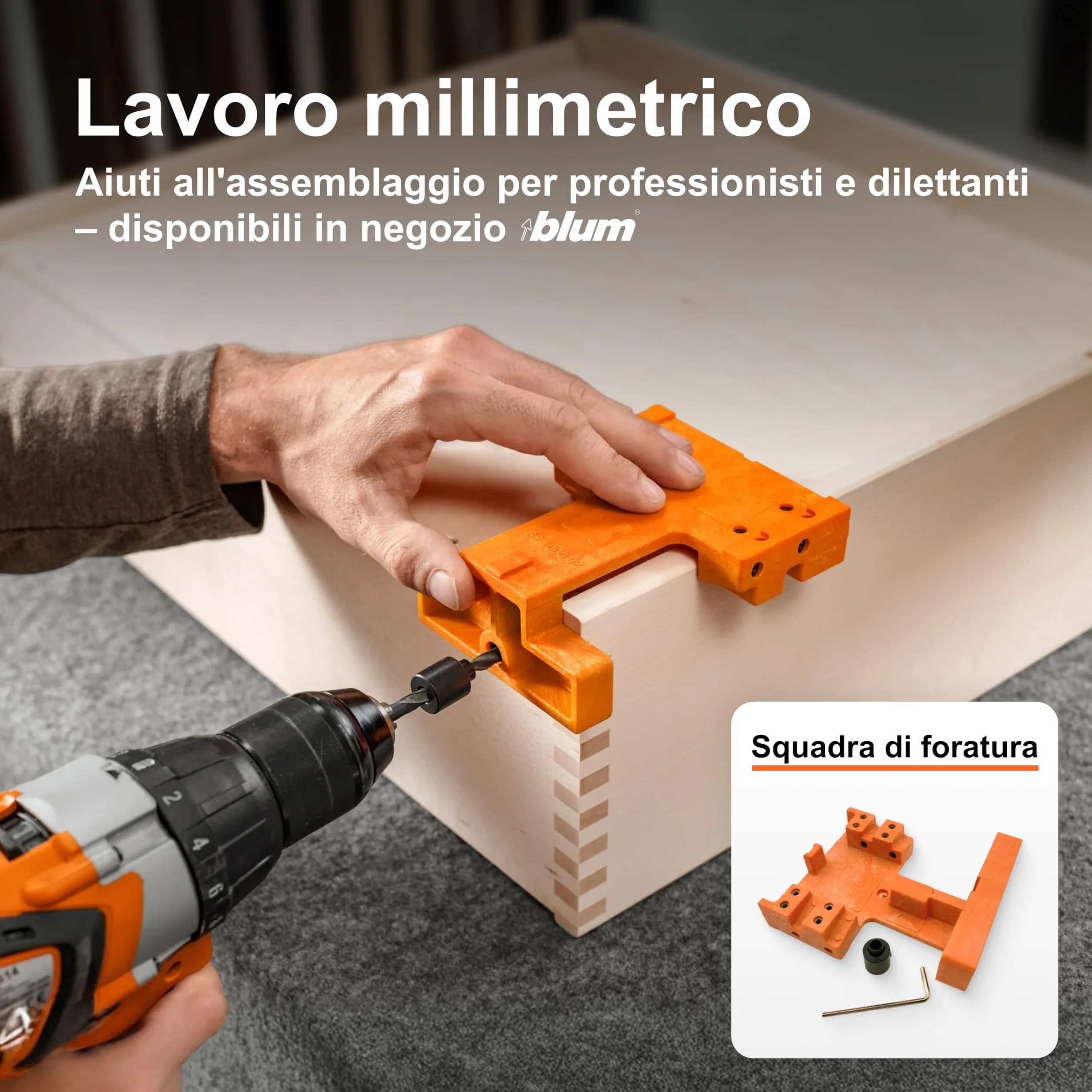 Blum Tandem estrazione totale 450 mm guida sottopiano invisibile Soft-close con ammortizzamento Blumotion 1 paio