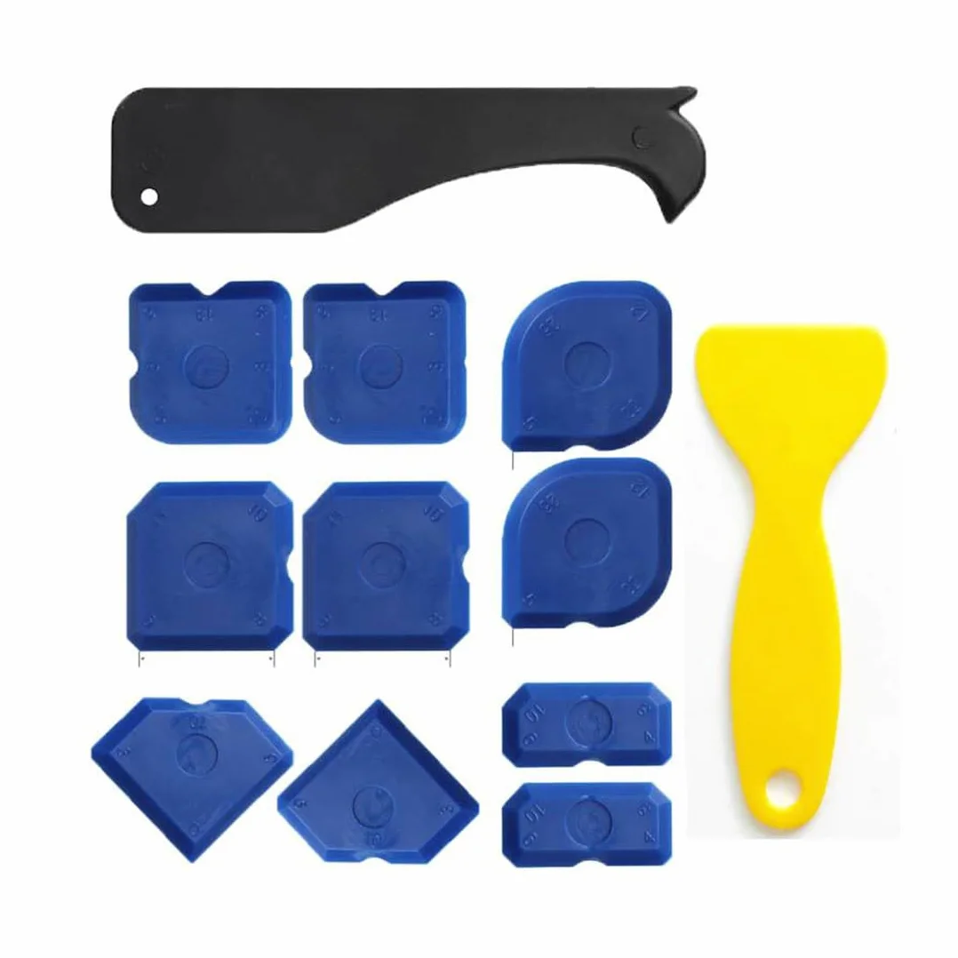 Set 12 strumenti applicatori silicone liscianti giunti acrilico cucina bagno