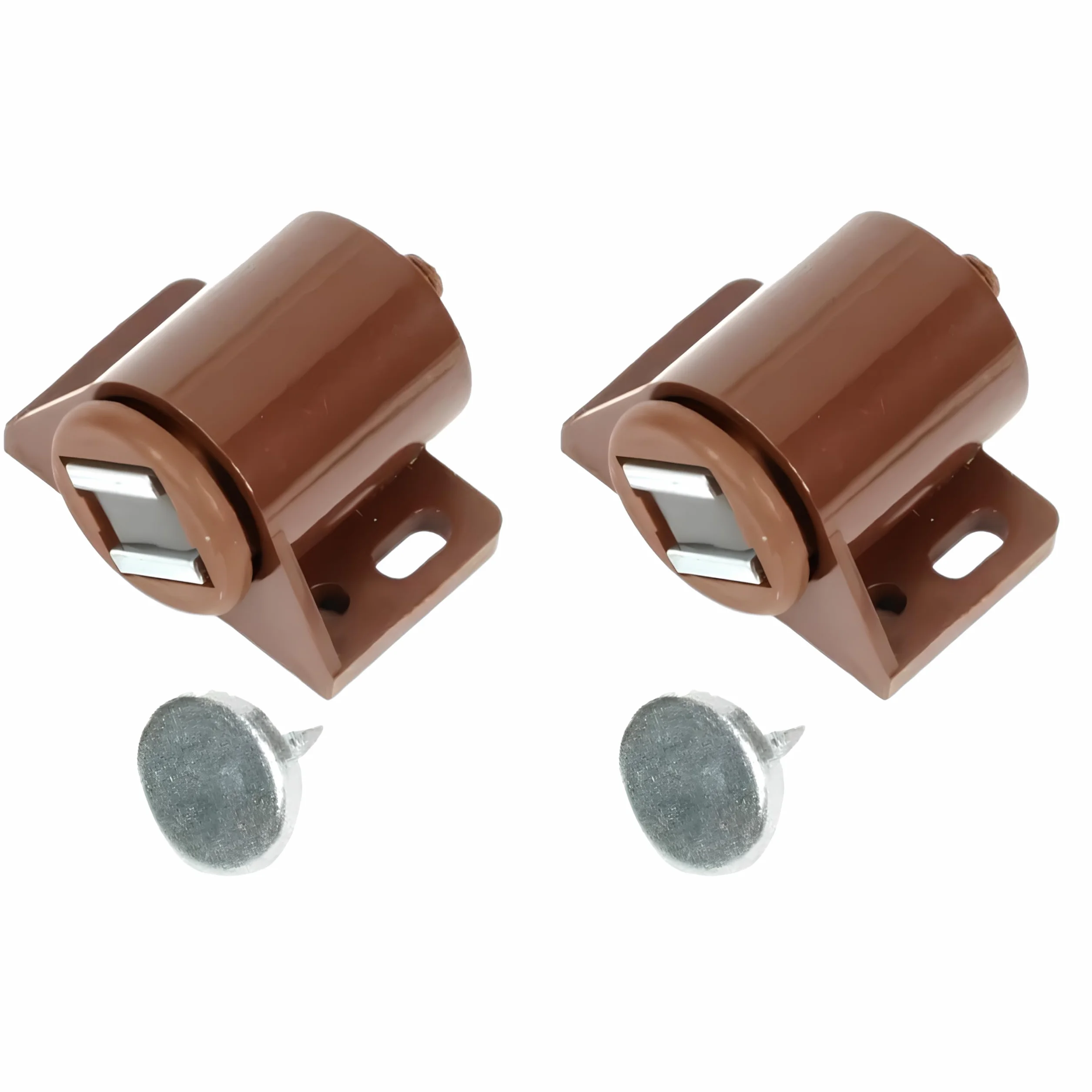 Magneti per Armadi Chiusure Magnetiche 8 kg Set 2 Pezzi Tondo Marrone