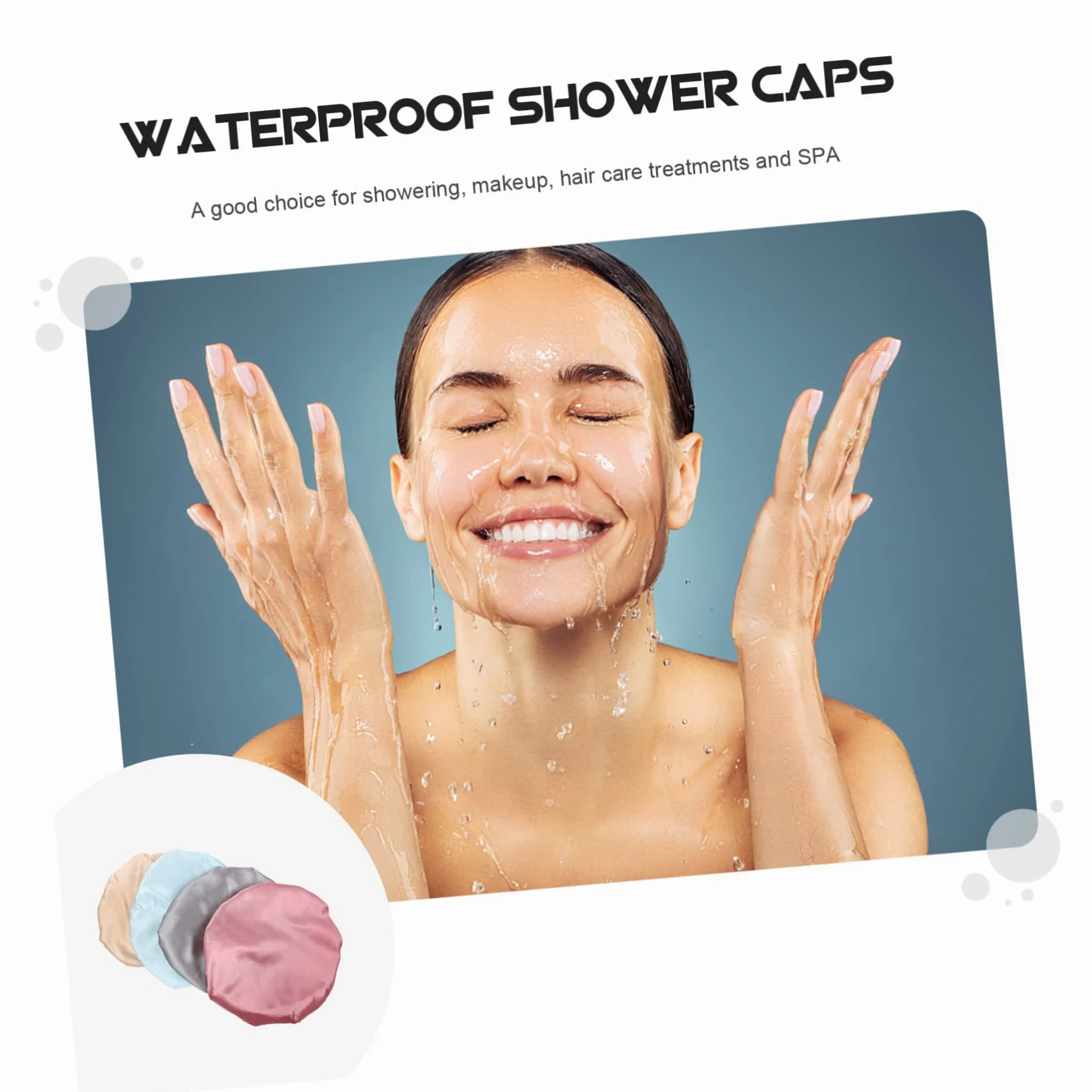 POPETPOP 12pezzi Cuffie Impermeabili Peva Cappelli Da Bagno Eleganti Per Uso Quotidiano e Saloni Di Colori Cuffie Riutilizzabili e Resistente