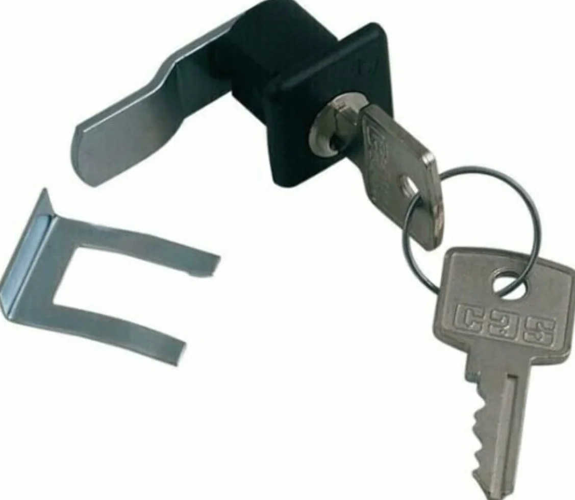 ALUBOX Serratura per Cassetti o Cassette a Chiave in Alluminio Verniciato a Polvere