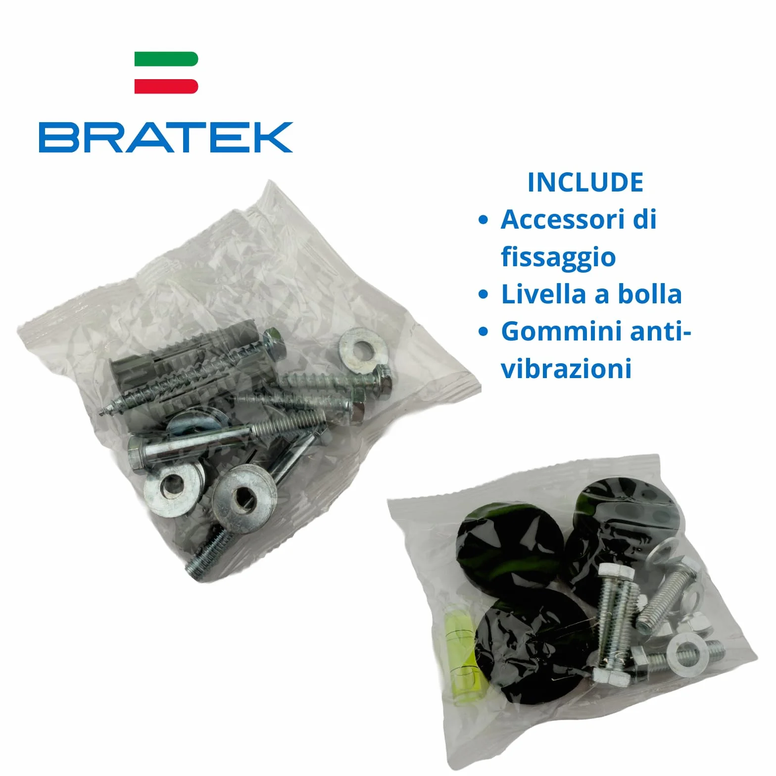 Bratek Staffa Universale per Condizionatore Split Zincata Bianca con Livella 150 kg Regolabile 24000 Btu
