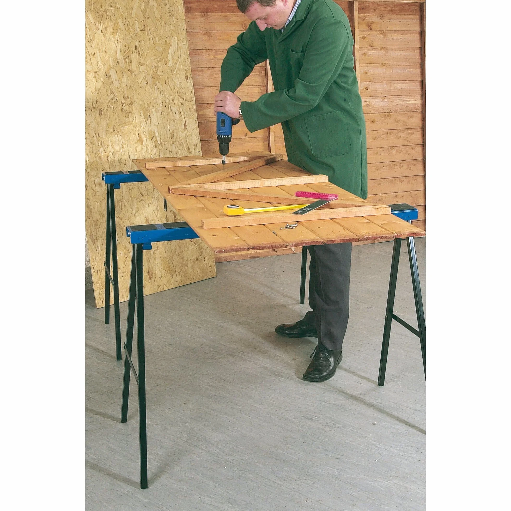 Draper 1000 x 800 mm Fold-Down Trestles 52072