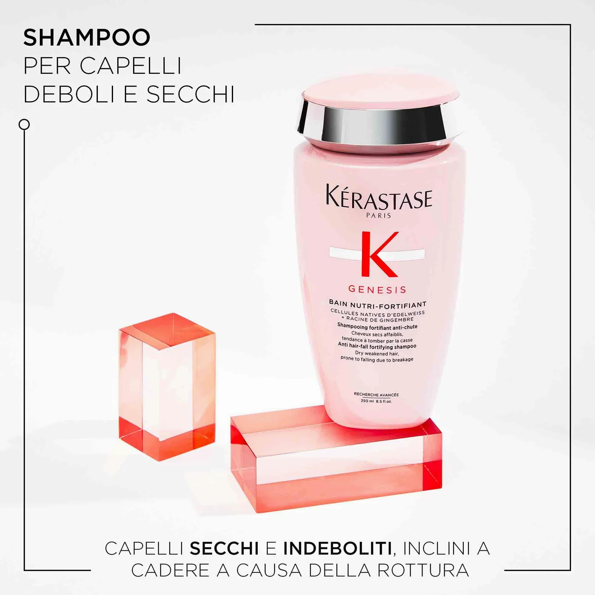 Kérastase | Genesis, Maschera Anti-Caduta, Idratazione & Riparazione, Per Capelli Fragili, Reconstituant, 200 ml & Genesis, Shampoo Anti-Caduta & Nutriente, Per Capelli Fragili, Secchi & Spessi