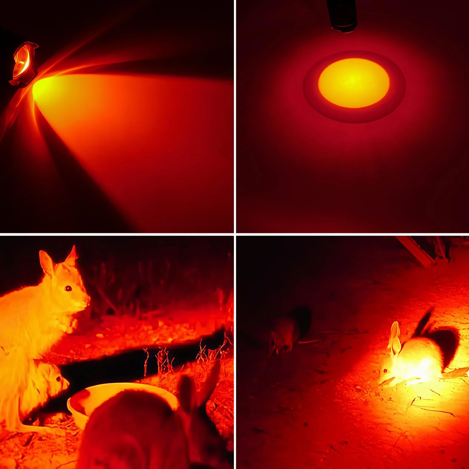 Torcia a LED Rossa Impermeabile Zoomabile 3 Modalità per Caccia Notturna
