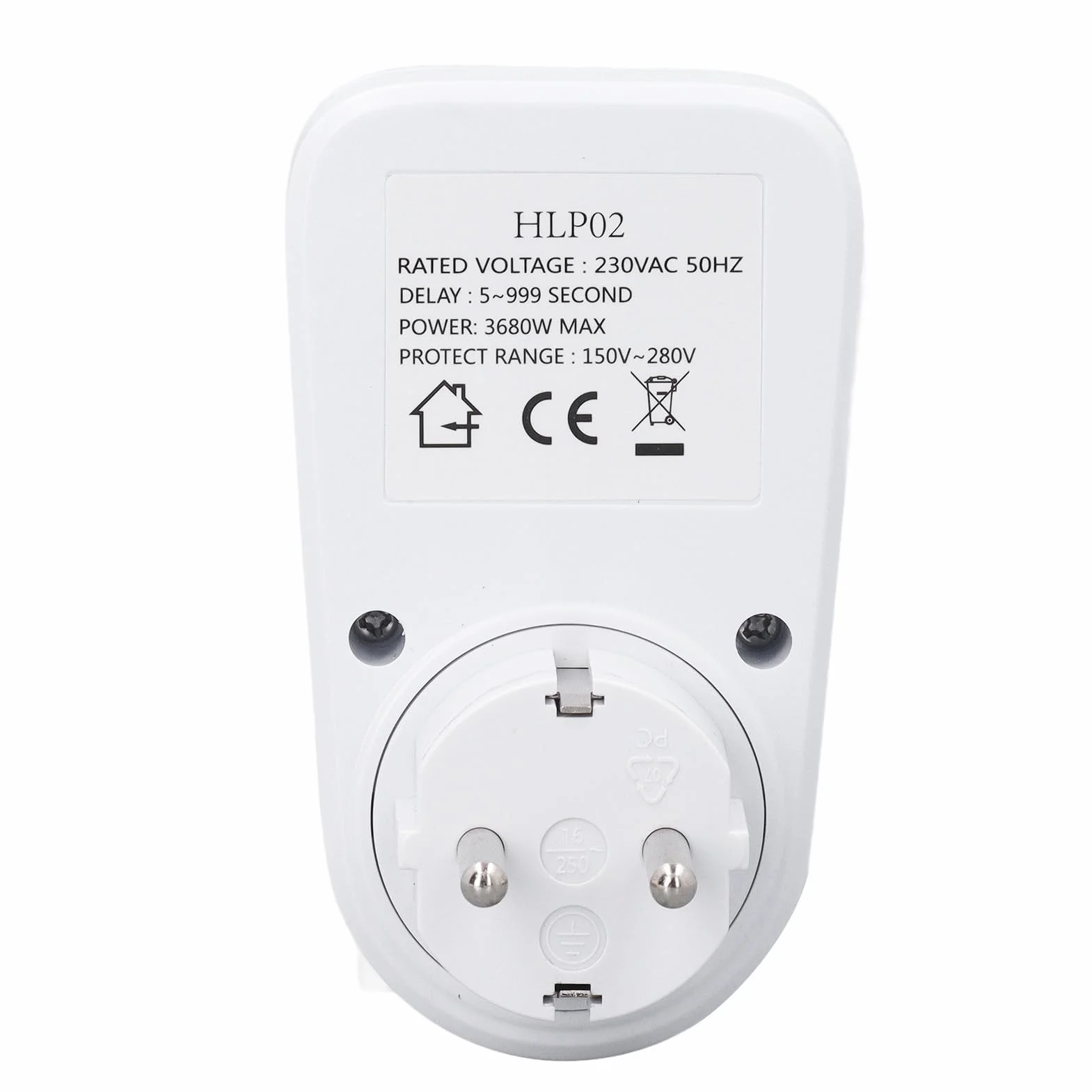 Ejoyous Adattatore di Presa con Protezione Tensione Digitale Display LCD, Regolatore di Tensione Protezione Sovratensione per Frigorifero Condizionatore