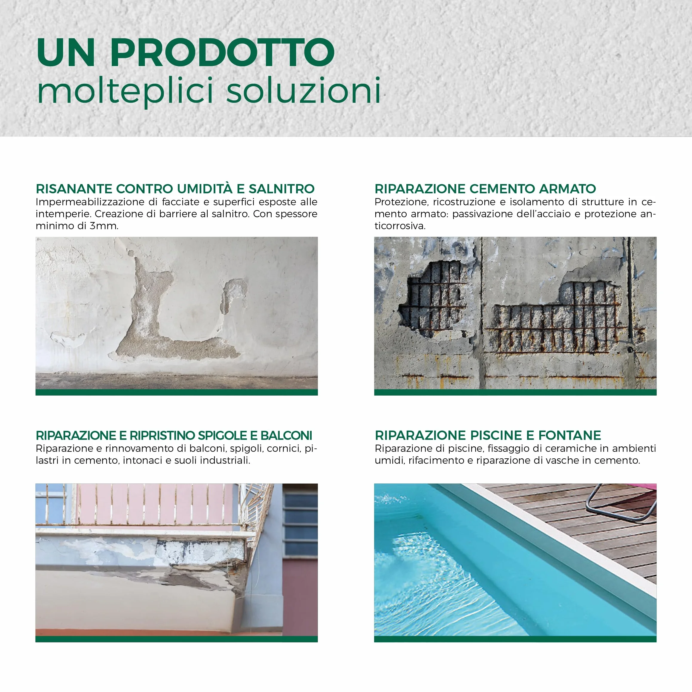 Aguaplast Stucco Impermeabile Fibrorinforzato per Esterni e Interni 1kg